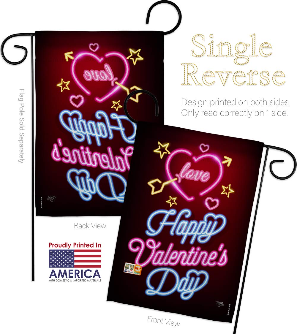 Valentine's Garden Flag Set with Pole - Spring Decor for Outdoor