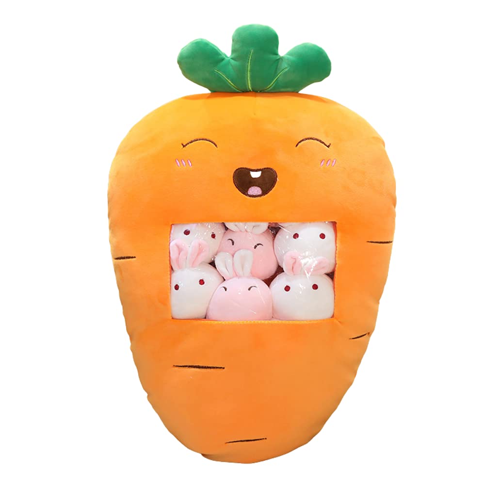 Cute Carrot Throw Pillow - Soft Stuffed Toy Gift for Girls | Kids Room Decor