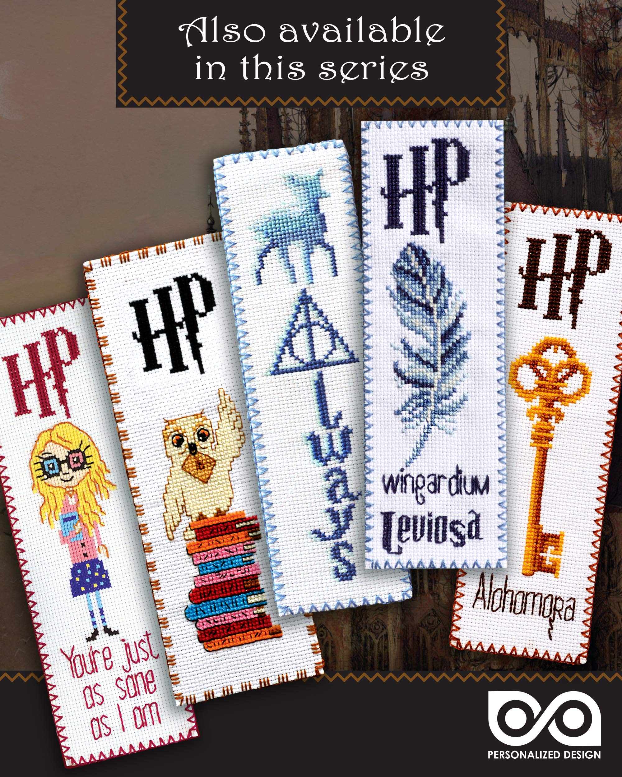 Cauldron Bookmark Cross-Stitch Kit - Complete Hand Embroidery Kit with Pattern, Thread & Needle - Perfect DIY Gift for Halloween, Book Lovers & Crafters
