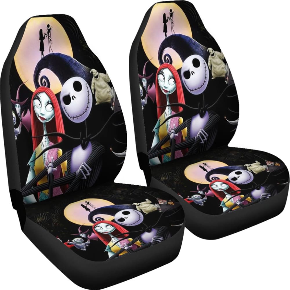 2Pcs The Nightmare Before Christmas Car Seat Covers - Universal Fit for Most Vehicles (21