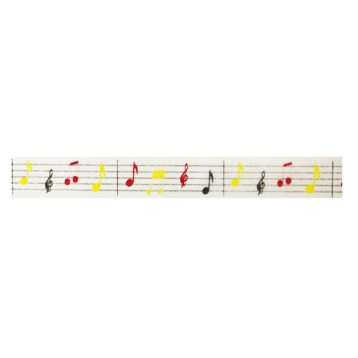 Wrapables Colorful Washi Masking Tape with Musical Notes Design - Perfect for Scrapbooking, Journaling, and DIY Crafts