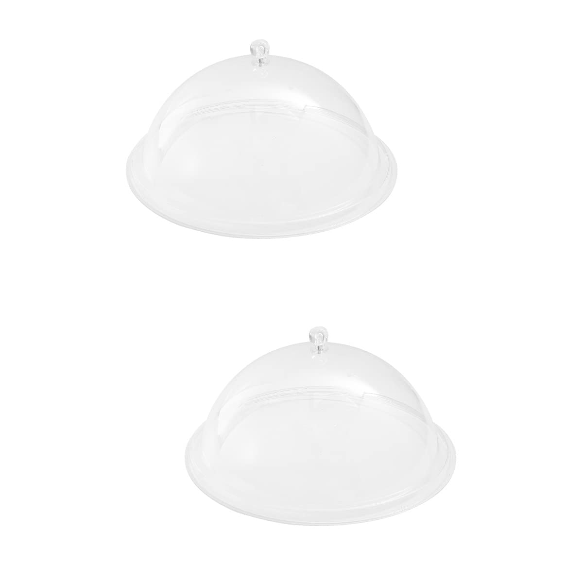 Hemoton 2-Pack Acrylic Cupcake Covers - Clear Dessert Dome for Cake Protection, Food Insulation Lid for Tiny Cakes, Pies & Pastries - Perfect for Parties, Bakeries & Home Baking