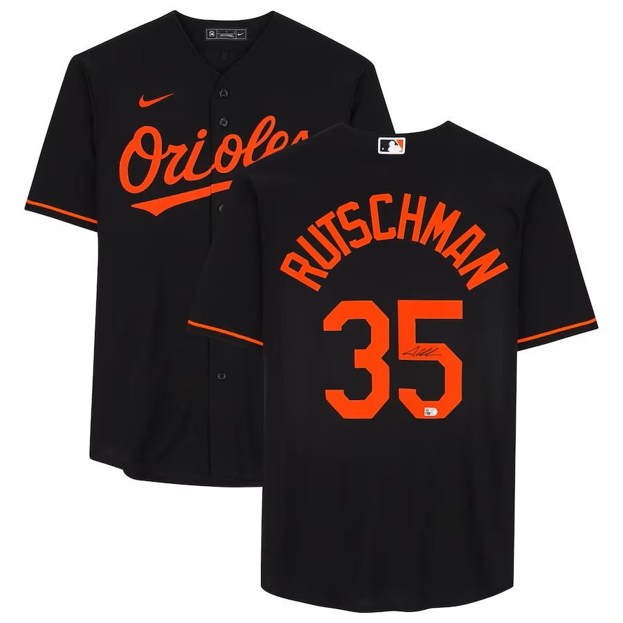 Authentic Adley Rutschman Autographed Baltimore Orioles Black Nike Replica Jersey - Officially Licensed MLB Memorabilia for Baseball Fans & Collectors - Perfect for Game Day, Display Cases, and Sports Memorabilia Collections