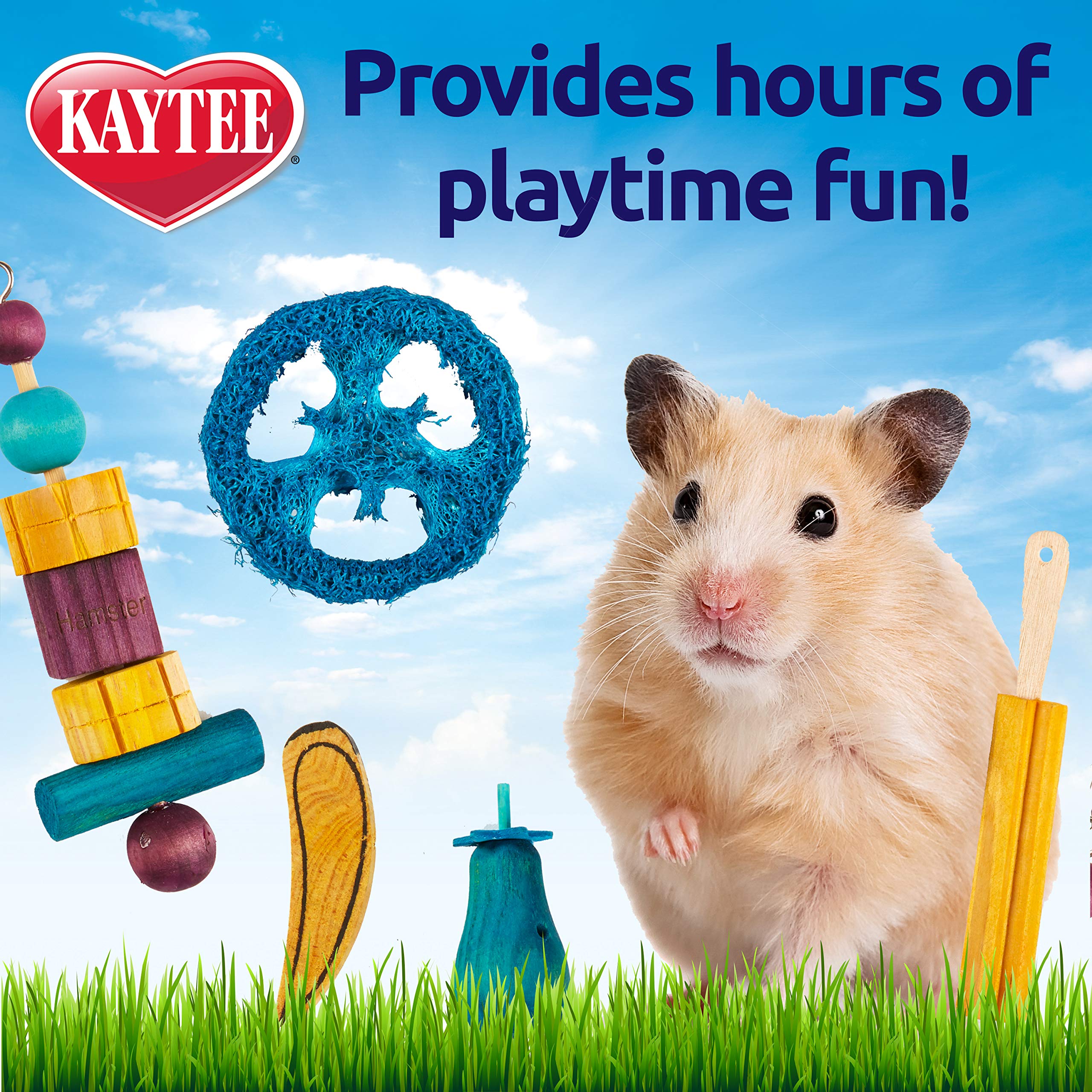 Kaytee Chew & Treat Toy Box for Hamsters - Fun Chewing & Foraging Activity for Small Pets - Perfect for Cage Enrichment & Dental Health