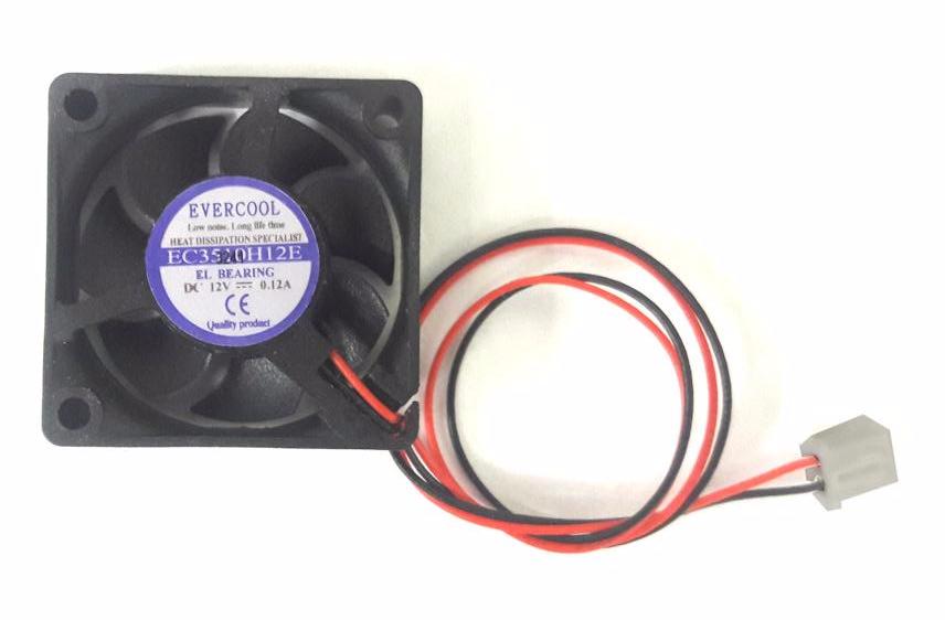 Evercool 35x35x10mm 12V High Performance Everlube Bearing Cooling Fan with 2-Pin Connector (P/N EC3510H12E) - Perfect for PC Cooling, Electronics, and DIY Projects