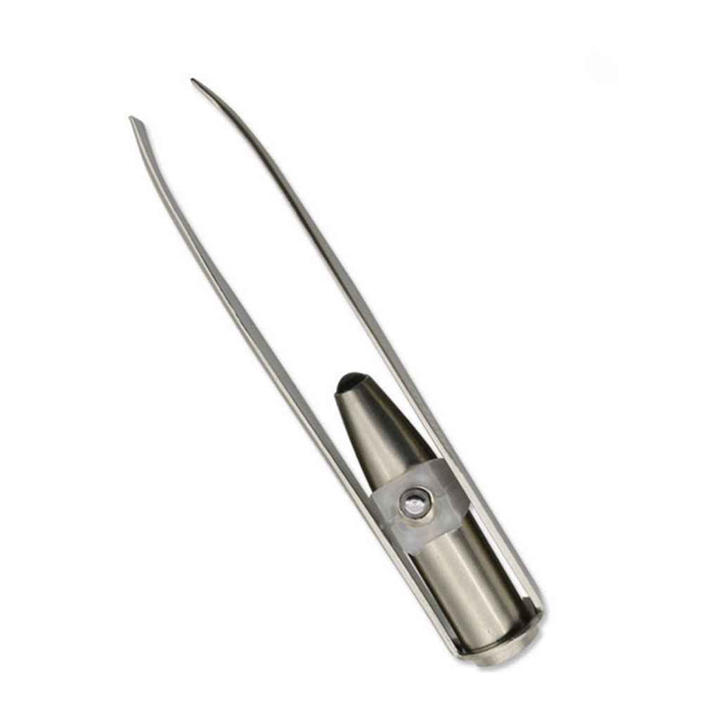 LED Eyebrow Tweezers with Built-in Light - 3-Piece Stainless Steel Eyelash & Hair Removal Kit (Includes Batteries) - Perfect for Precise Grooming, Travel & Professional Makeup Use