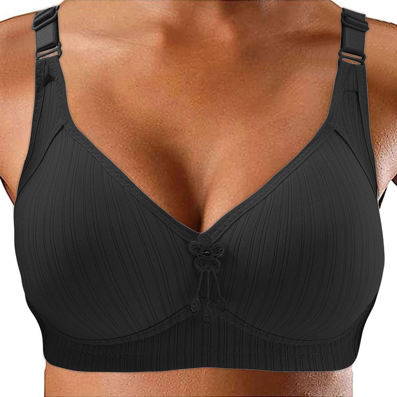 Wireless Sports Bra for Women - Comfortable Plus Size Bralette 4X-5X, Red Seamless Lounge Bra - Perfect for Yoga, Gym & Sleepwear
