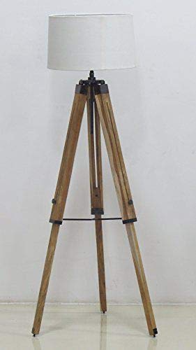 Vintage Industrial Tripod Floor Lamp - Classic Design for Living Room, Bedroom, Study & Office - Adjustable Height Standing Light (Shade Not Included) | Perfect for Reading Nook, Home Decor & Workspace Lighting