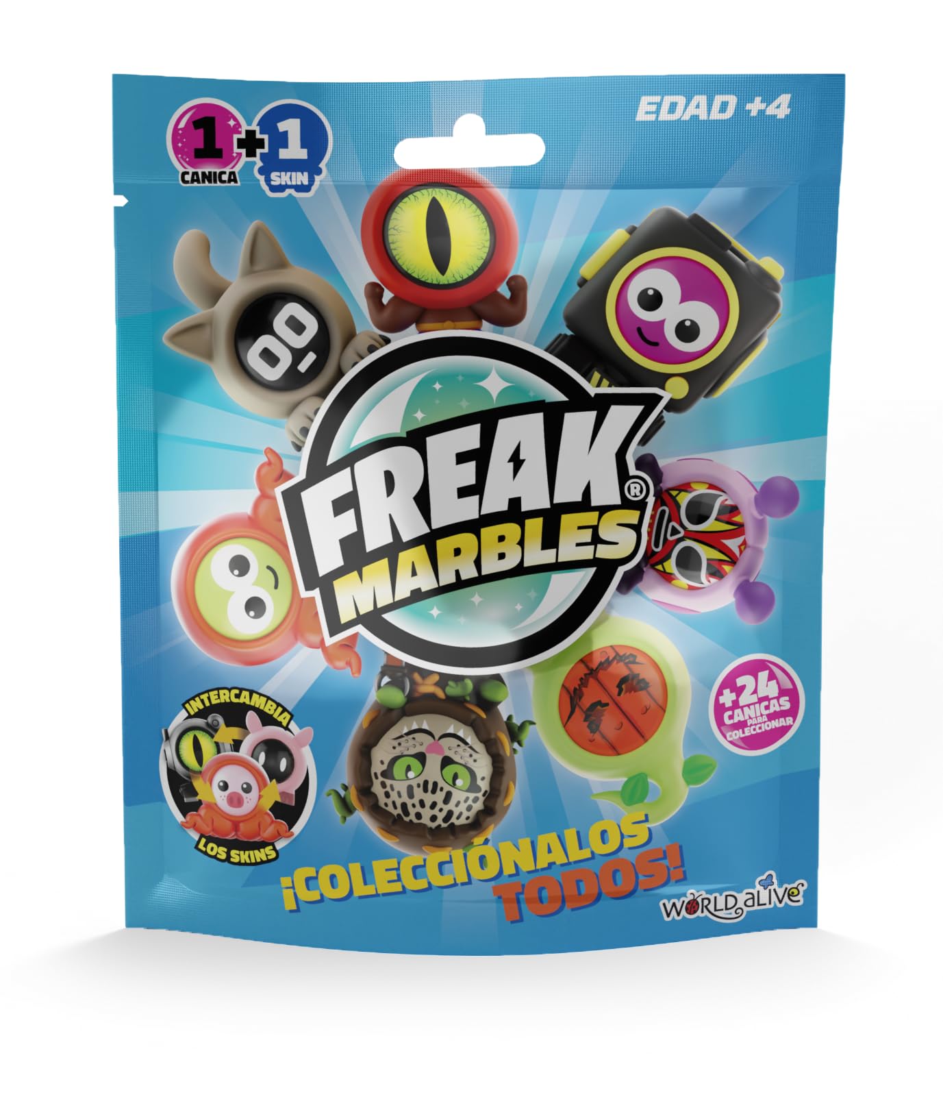 Freak Marbles - Surprise Collectible Marble with Matching Design, Fun for Kids Ages 4+ | Collect, Play & Share | Perfect for Birthday Gifts, Party Favors & Sensory Play