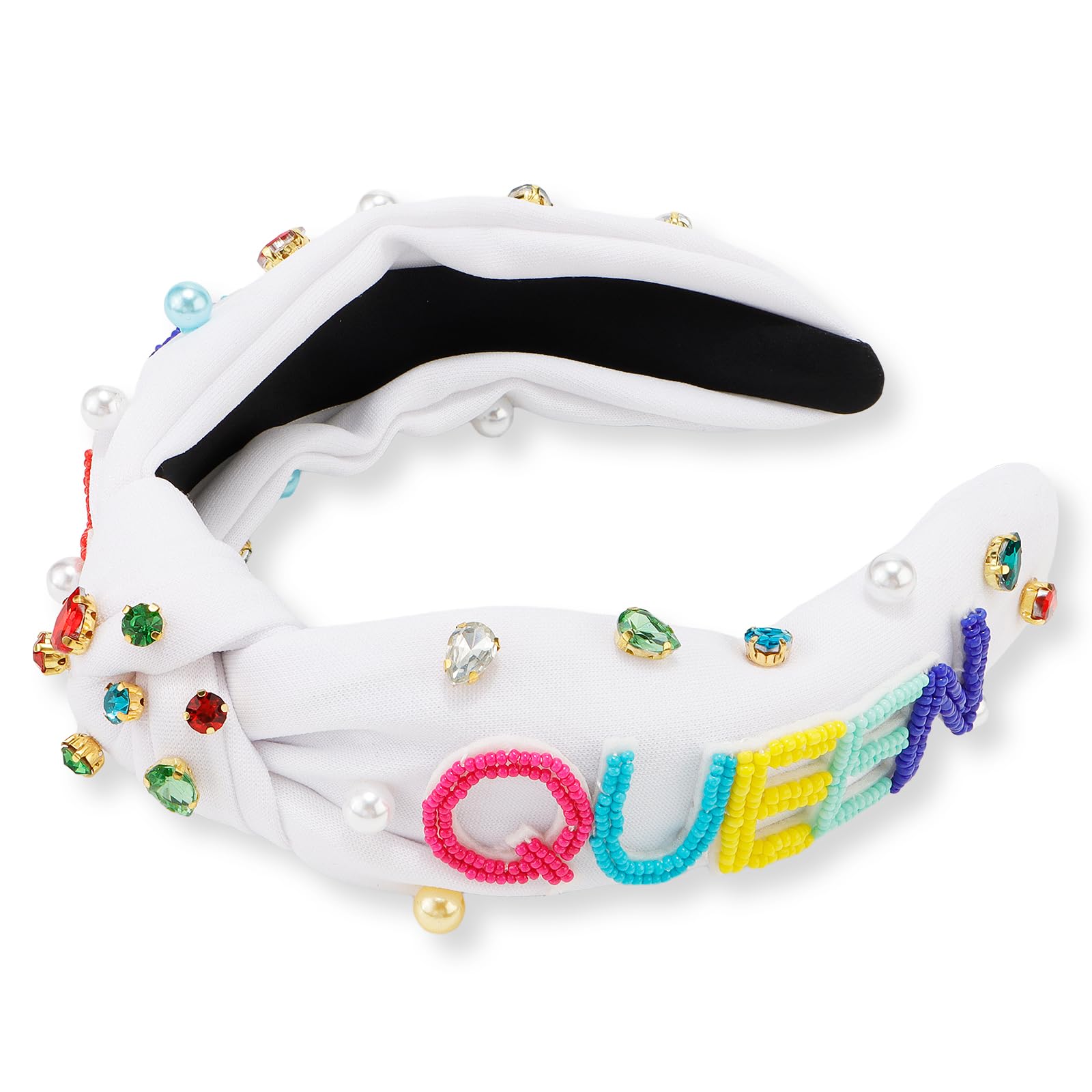 Canitor Birthday Queen Headband for Women - Sparkling Princess Crown Tiara Hat - Perfect Birthday Gift & Party Decorations (White) | Ideal for Birthday Parties, Bachelorette, Bridal Showers & Special Celebrations