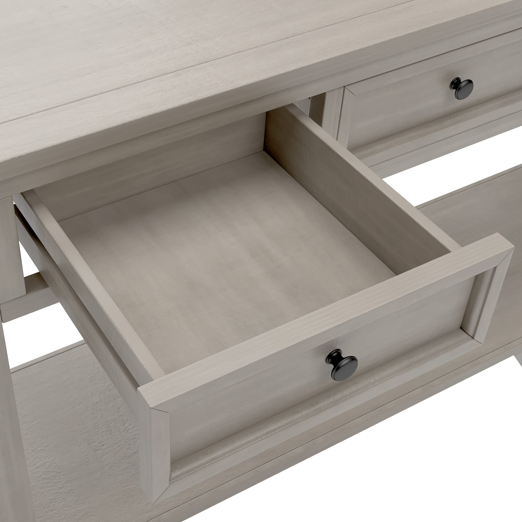 Modern Solid Wood Console Table with 3 Drawers & Shelf - Sturdy Entryway Sofa Table, Multifunctional Side Table for Living Room, Bedroom, Hallway - Perfect for Home Decor & Small Space Organization (Gray)
