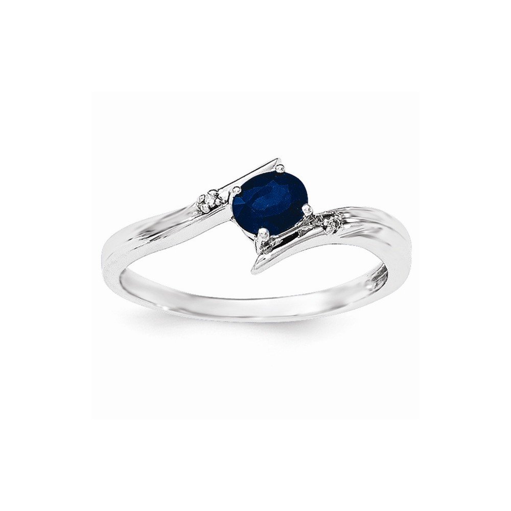Exquisite Sterling Silver Sapphire and Diamond Ring for Women | Elegant Jewelry Gift for Anniversary, Engagement & Special Occasions