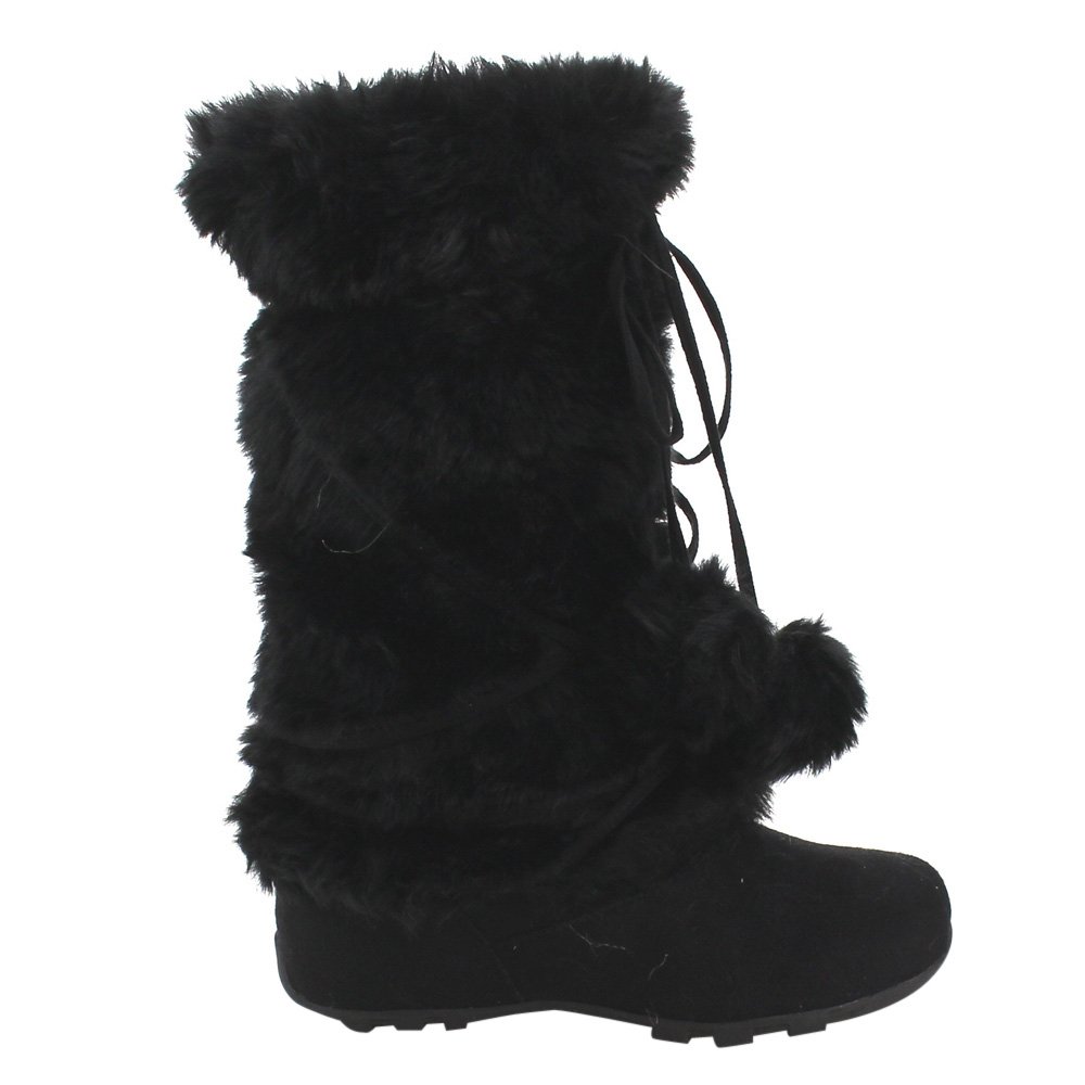 Women's Tara-Hi Pom Pom Winter Boots - Warm Fuzzy Snow Boots for Women, Stylish Winter Fashion Shoes for Cold Weather, Perfect for Snow Days, Outdoor Activities and Casual Wear