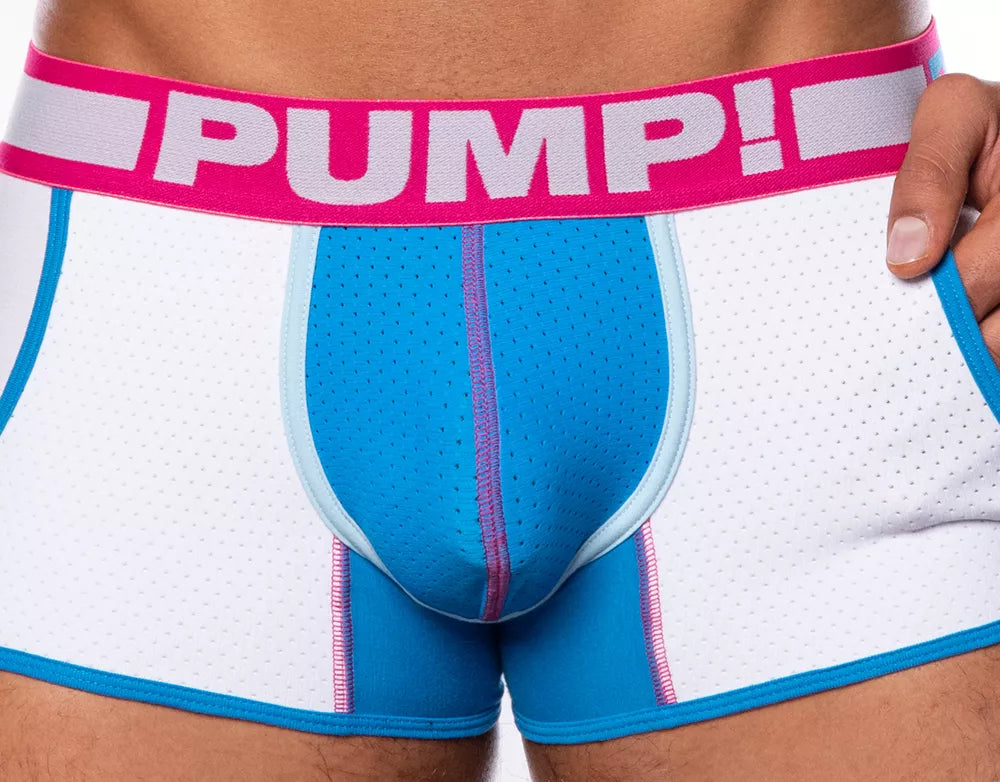PUMP! Sugar Rush Jogger Boxer - Breathable Mesh Underwear for Men, White - Perfect for Running, Gym Workouts & Everyday Comfort