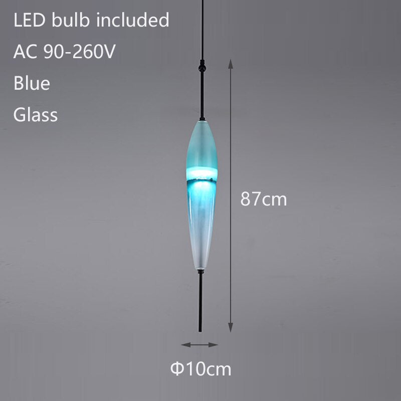 Tear Drop Glass Pendant Lights - Modern Dimmable Chandelier for Living Room, Dining Room, Bedroom & Kitchen | Elegant Hanging Ceiling Light Fixture
