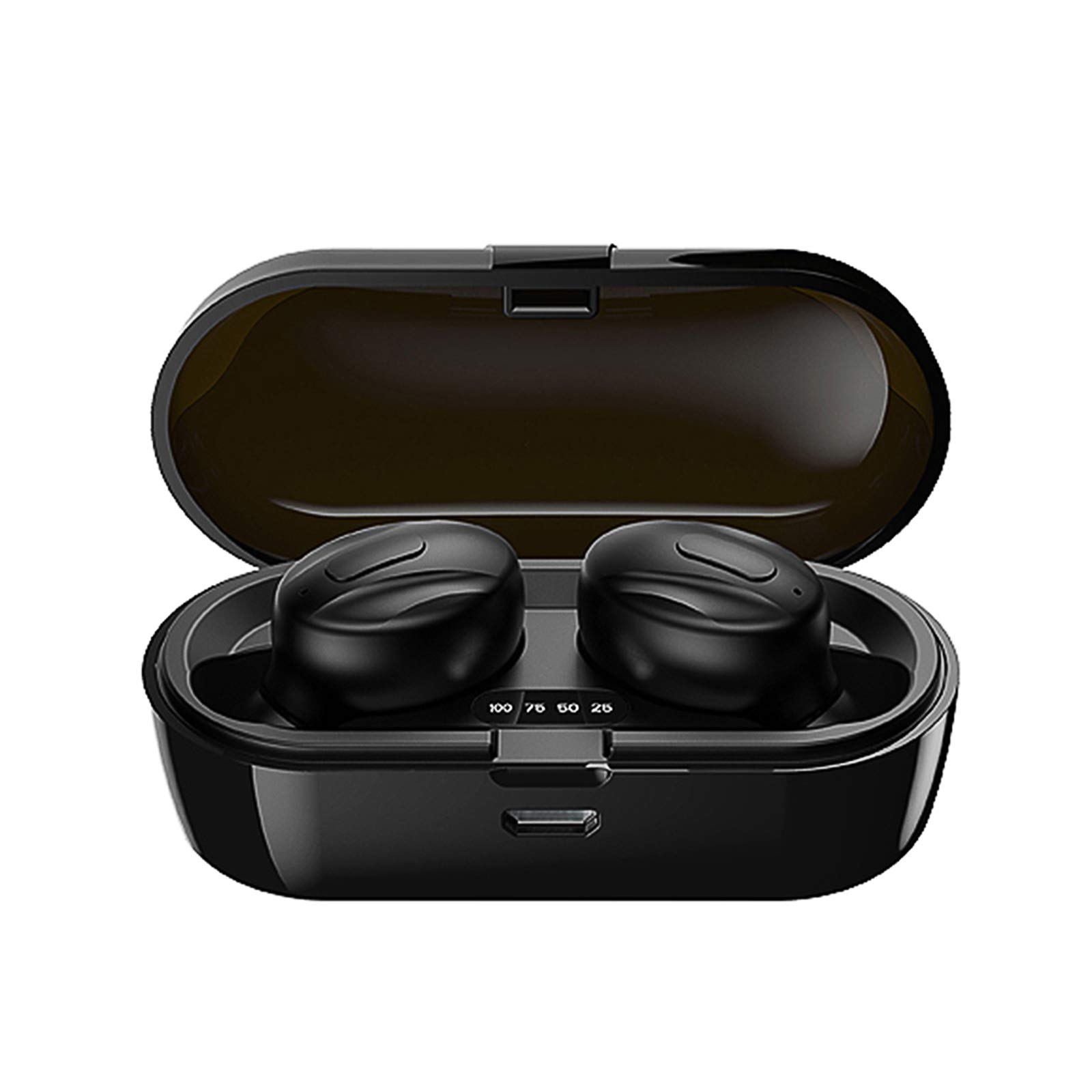 Wireless Sports Headphones Bluetooth 5.0 - Dual Ear Design with HD Mic & Digital Display - Portable Memory Connection for Running, Gym, Workout & Outdoor Activities