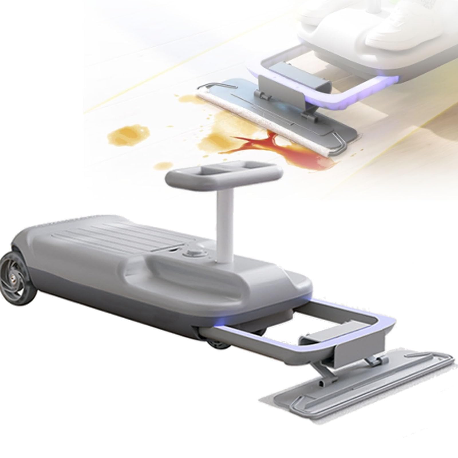 12V Electric Ride-On Go Kart for Kids Ages 3-8 | 5-Speed Adjustable Racing Kart with Built-in Bearings | Portable Cleaning Toy Car (Grey) | Perfect for Indoor Play, Backyard Racing & Pretend Cleaning Games