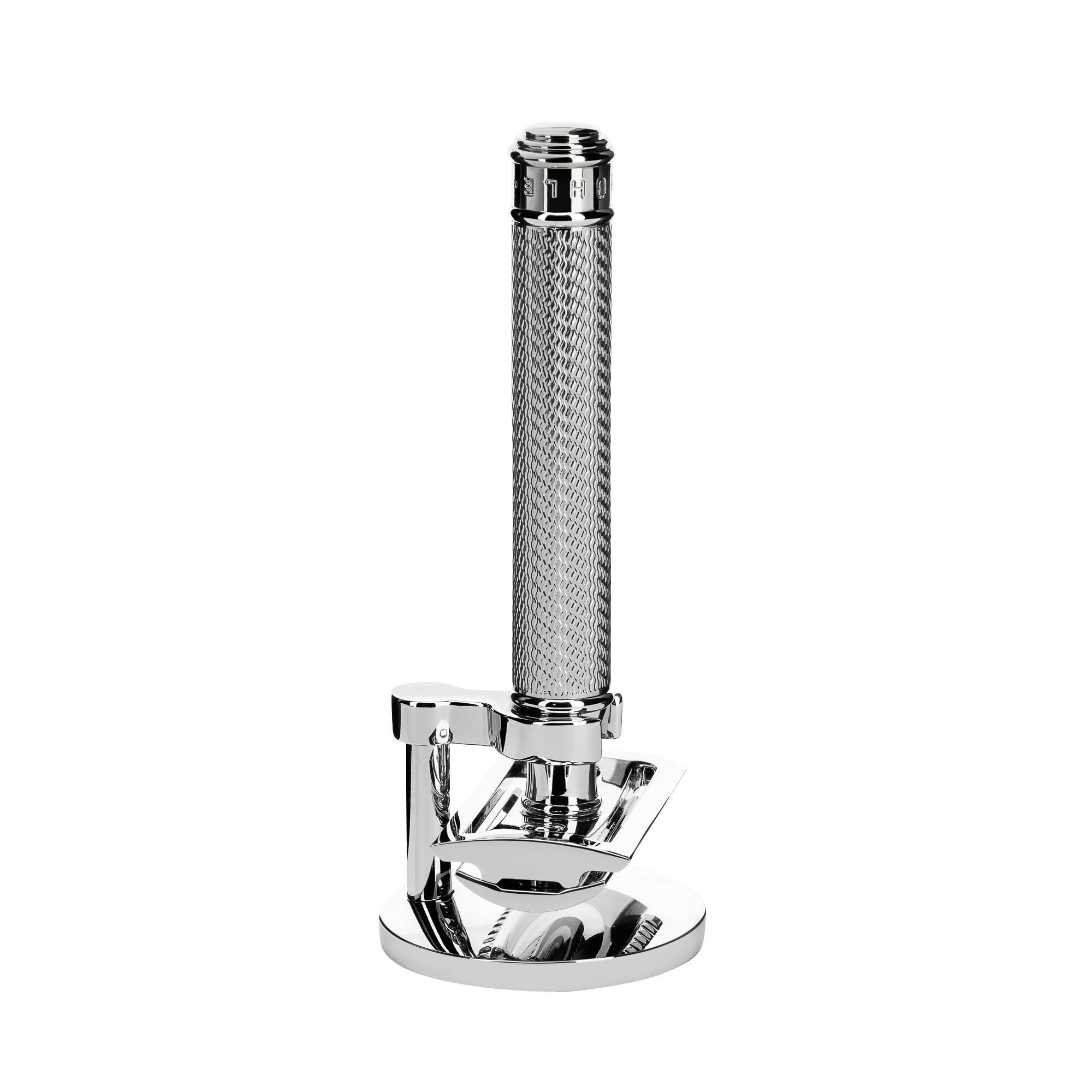 Premium MÜHLE EDITION Chrome 2-Piece Safety Razor Set - R89 Closed Comb Razor & Stand for Men | Classic Wet Shaving Kit with Durable Chrome Finish | Perfect for Daily Shaving, Travel & Gift Giving