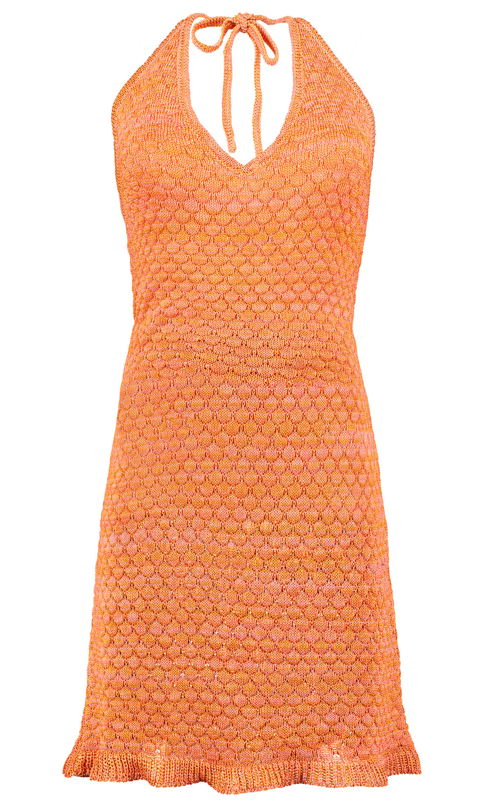 Elegant Peach Scale Dress for Women - Flowy Summer Midi Dress for Casual Wear, Parties & Date Nights