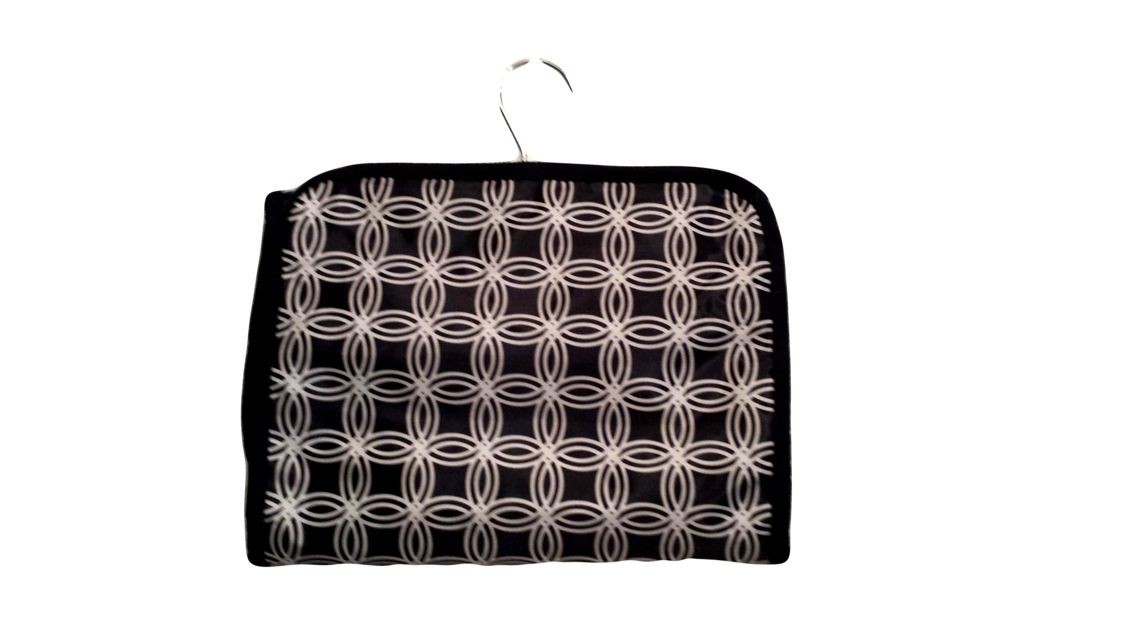 Lunar Lily Stylish Printed Cosmetic Bag & Toiletry Organizer - Black & White Circle Pattern | Perfect for Travel, Makeup Storage & Jewelry Case