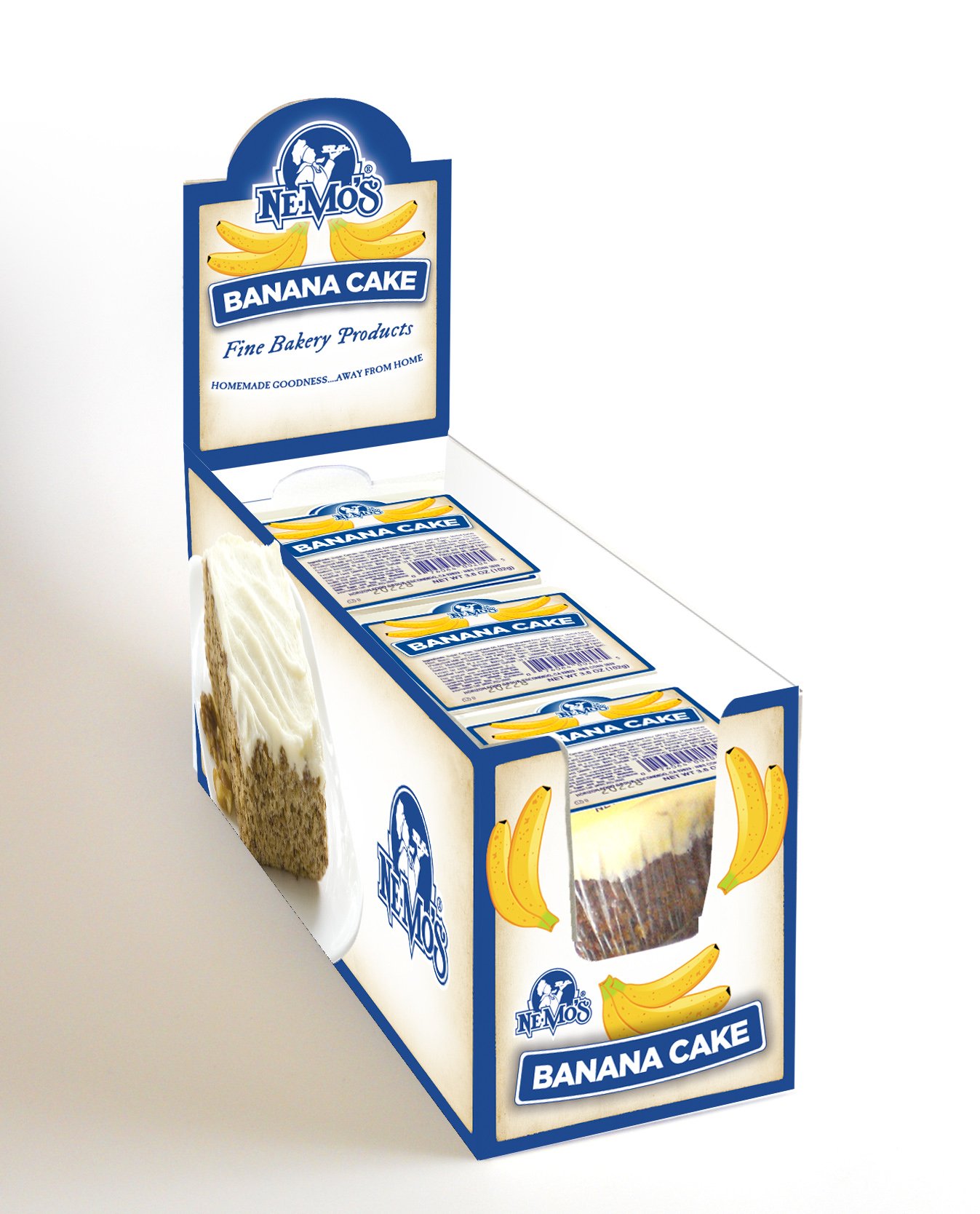 Nemo's Banana Square Cake - 36 Count Pack | Delicious Snack for Parties, School Lunches & On-the-Go Treats