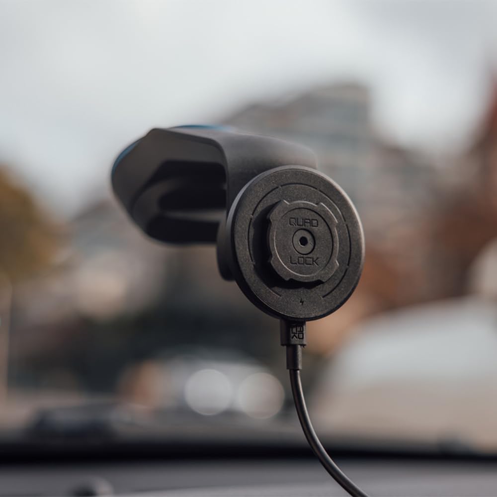 Quad Lock Suction Car Phone Mount with MAG Wireless Charging - Compatible with iPhone 13/14/15 & Samsung Galaxy - Windshield & Dashboard Phone Holder Kit - Perfect for Driving, GPS Navigation & Hands-Free Calls