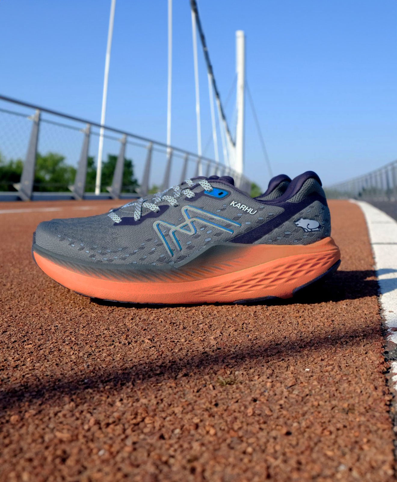 Men's Mestari Run Stormy Weather / Tangerine Running Shoes - Lightweight & Breathable for Jogging, Gym Workouts & Outdoor Activities