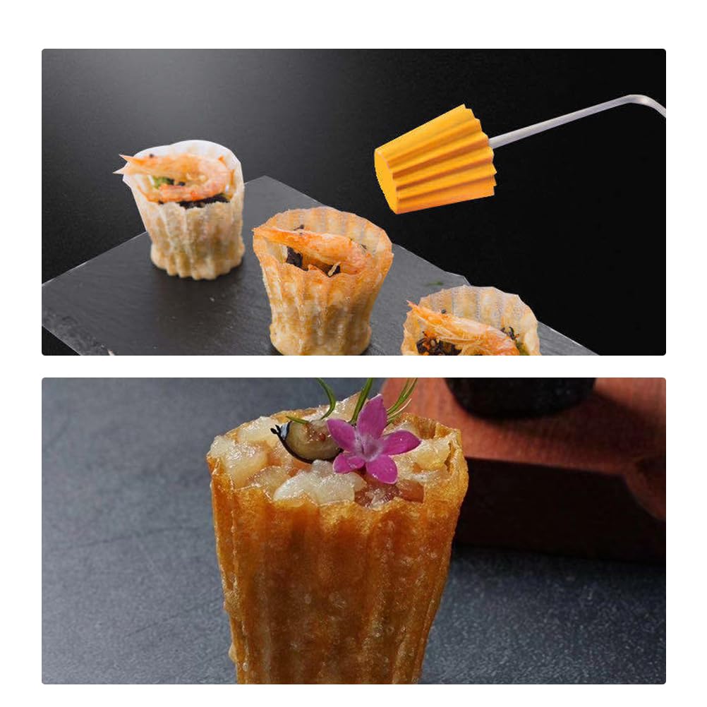 PATKAW Flower Rosette Iron Waffle Molds - Cookie & Pastry Baking Set for Waffles, Egg Tarts & Desserts - Non-Stick Kitchen Gadget for Home Baking - Perfect for Parties, Breakfast & Holiday Treats
