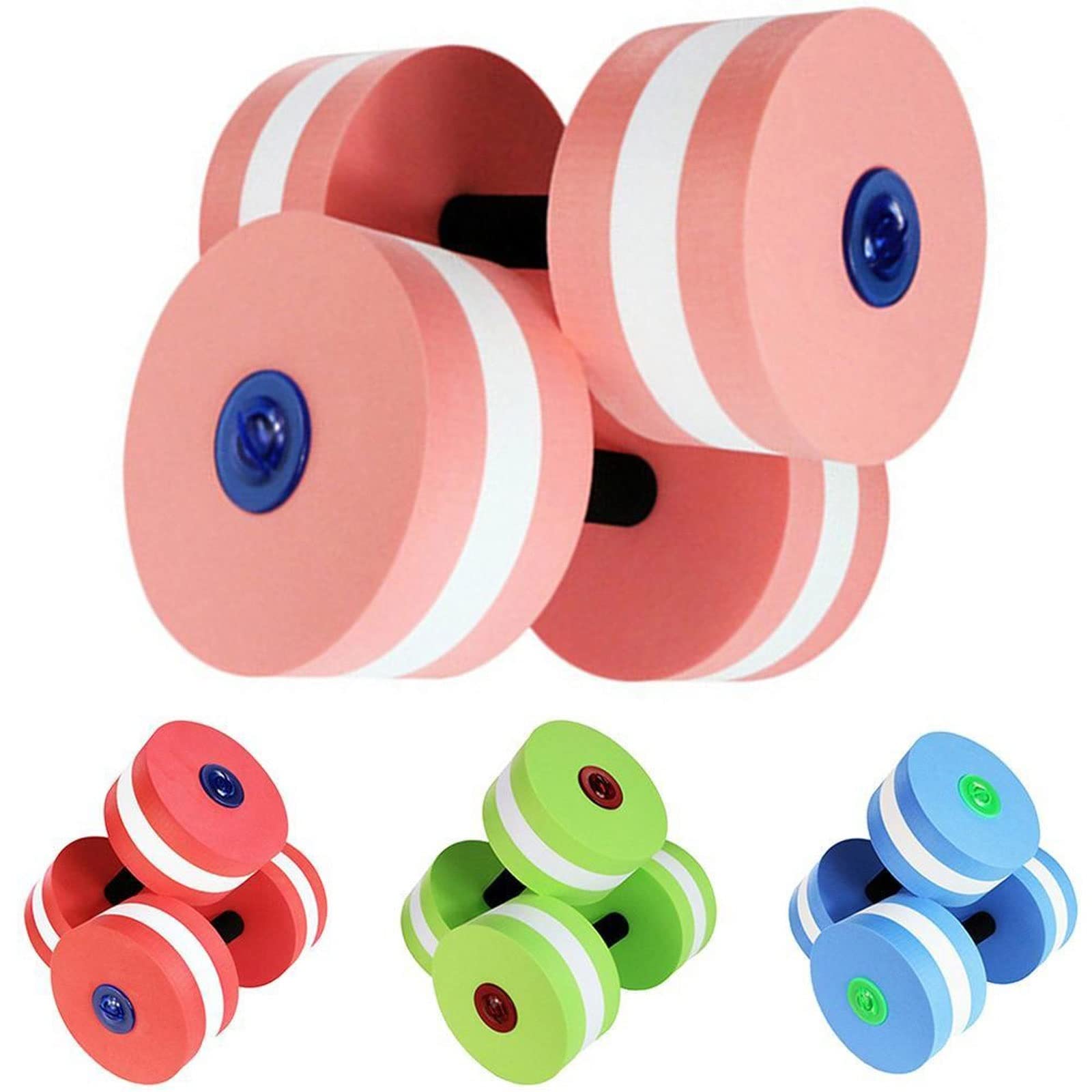 CHDWEY Floating Dumbbell for Water Aerobics - Lightweight Foam Pool Dumbbells for Swimming, Water Yoga & Fitness - Automatic Float Aqua Barbell (Green) - Perfect for Pool Workouts, Hydrotherapy & Home Exercise