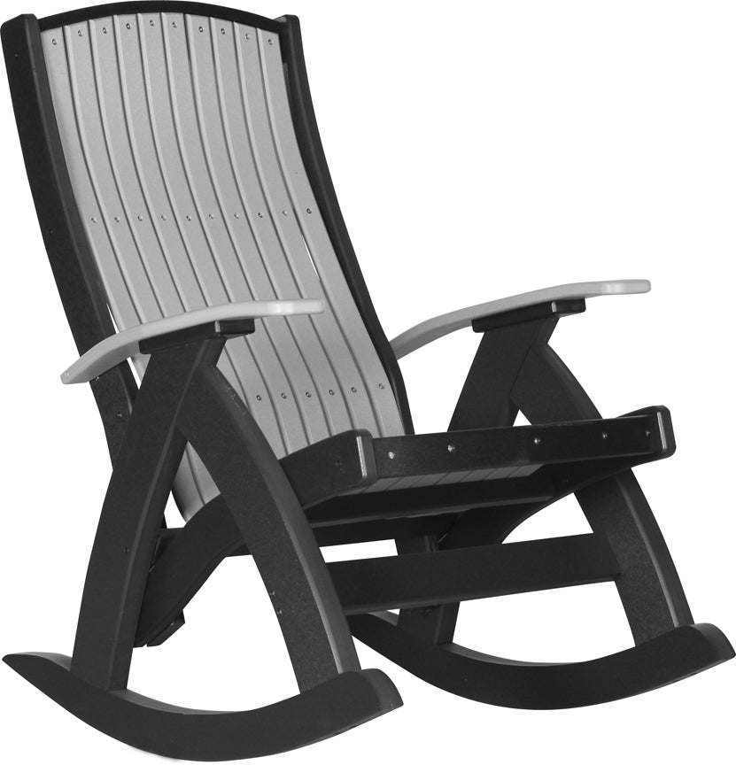 LuxCraft Comfort Rocker Recliner Chair - Ergonomic High Back Rocking Chair with Padded Armrests & Lumbar Support for Living Room, Bedroom, Nursery - Perfect for Relaxing, Reading & Nursing