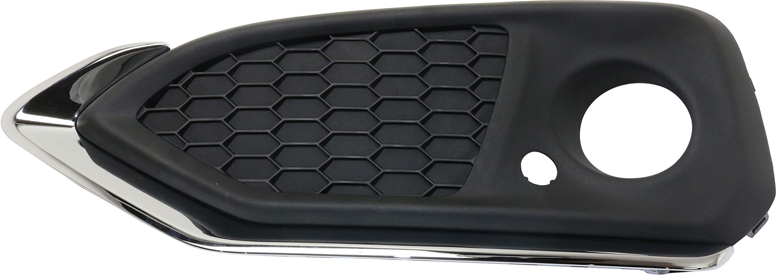 Go-Parts - Front Fog Lights Molding Pair for Acura RDX 2016-2018, Passenger & Driver Side, Textured Black with Chrome Trim - Replacement Fog Light Assembly for Improved Night Driving Safety