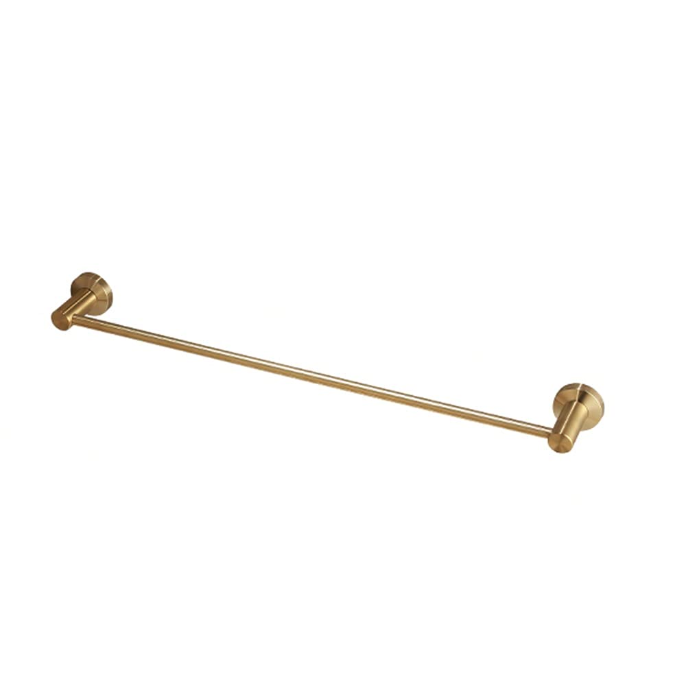 Gold Single Rod Bath Towel Holder - 60cm Wall-Mounted Toilet Storage Rack for Bathroom Organization - Perfect for Small Spaces & Modern Bathroom Decor