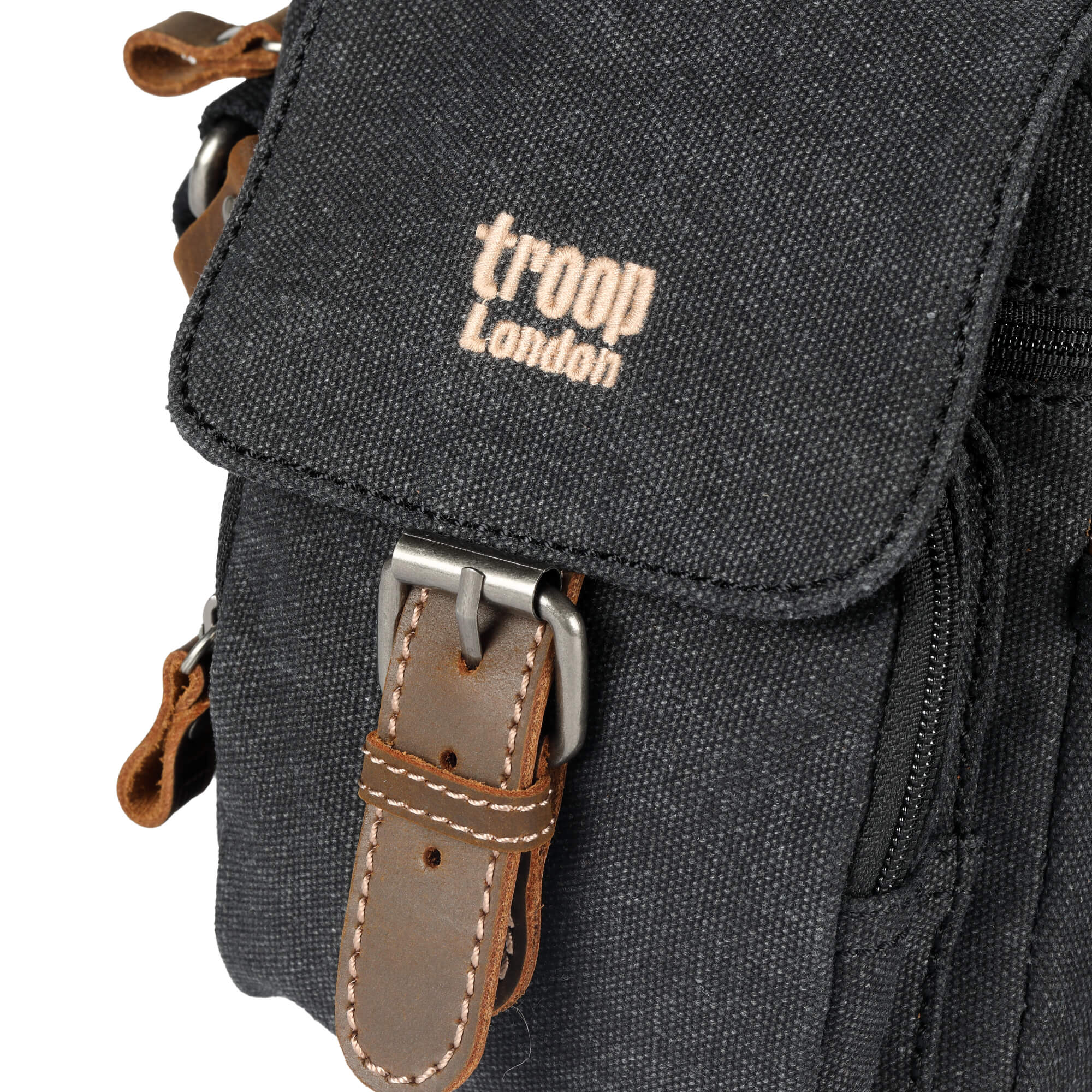 TRP0213 Troop London Classic Canvas Crossbody Bag for Men & Women - Stylish & Durable Everyday Shoulder Bag for Work, Travel & Casual Outings