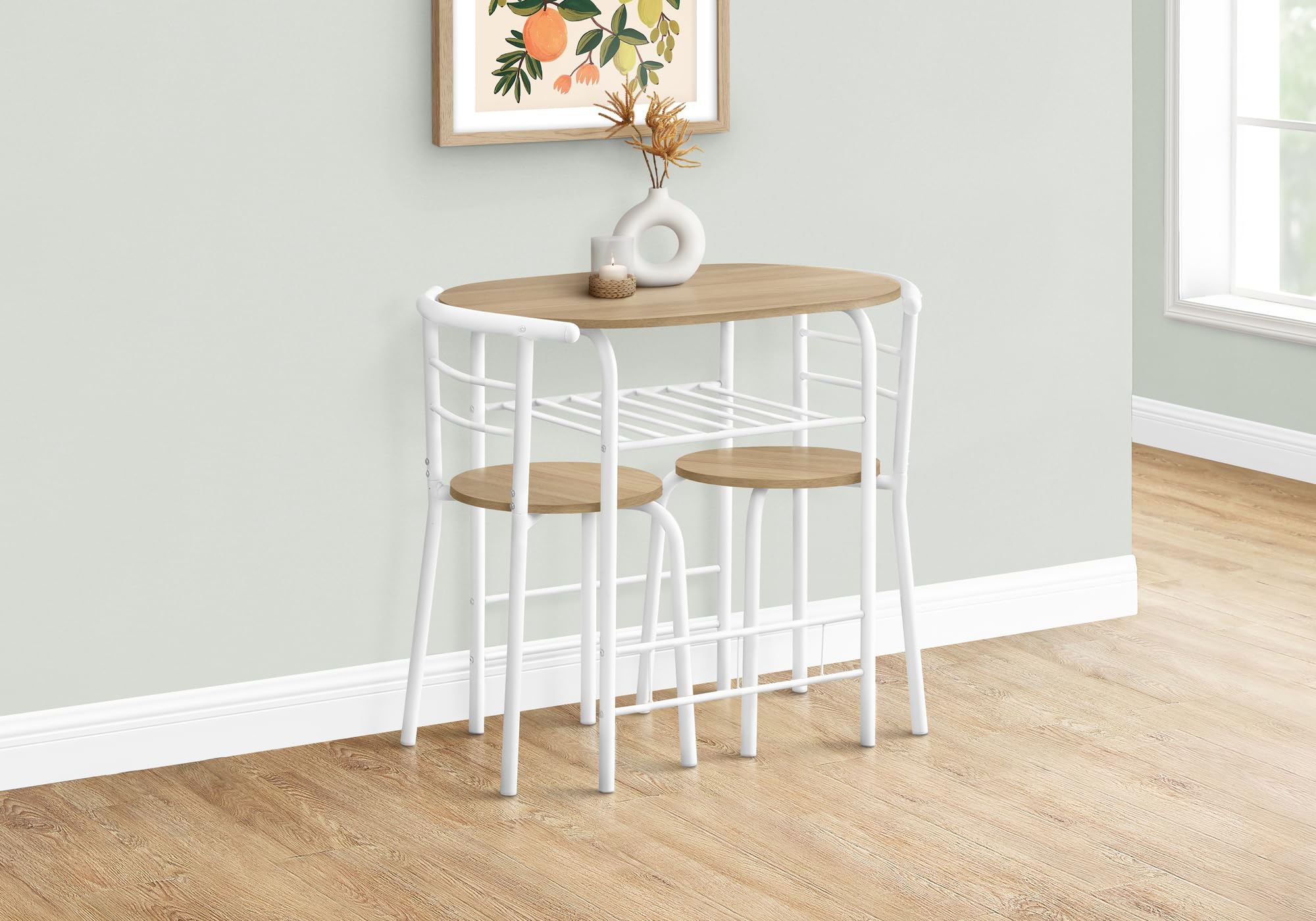 Monarch Specialties 1209 Modern 3-Piece Dining Table Set - 32