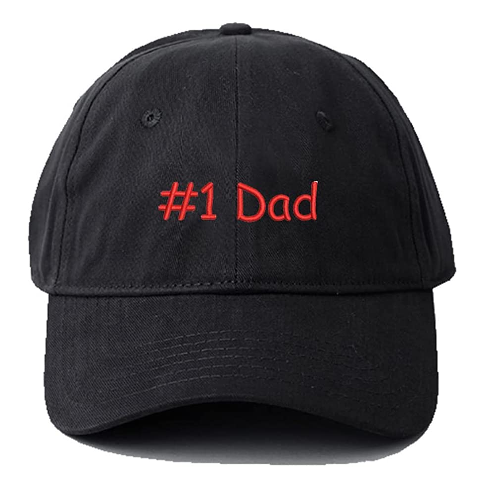 Number One Dad Embroidered Baseball Cap - Adjustable Cotton Hat for Men & Women - Perfect for Father's Day, Sports, Outdoor Activities & Casual Wear
