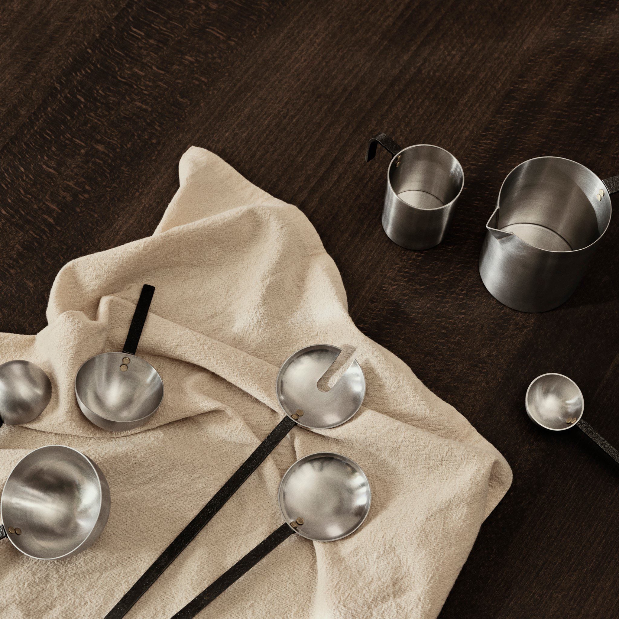 FERM LIVING Obra Stainless Steel Milk Jug - Elegant Pitcher for Coffee, Tea & Milk - Perfect for Home, Cafe & Restaurant Use