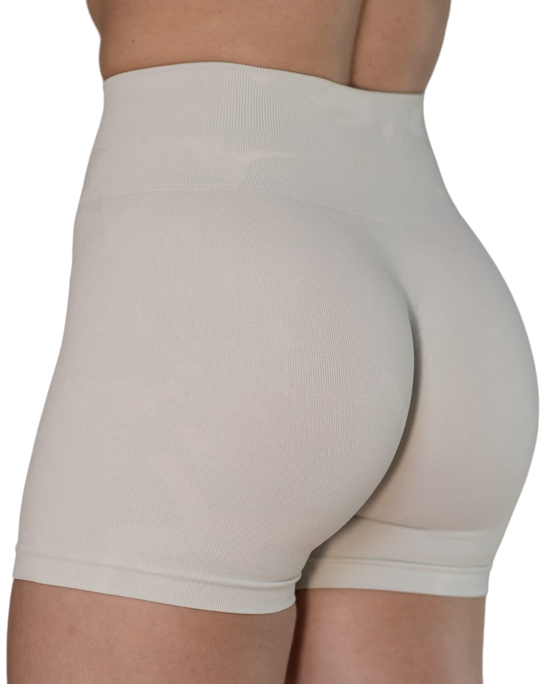 AUROLA Women's Camo Workout Shorts - Seamless High Waisted Yoga Shorts with Subtle Logo & Scrunch Butt for Running, Gym & Fitness Training