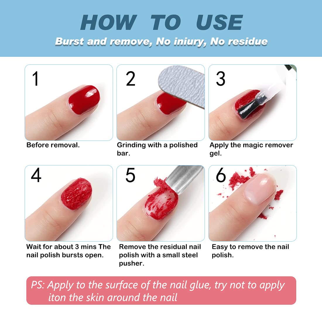 Aliver Gel Nail Polish Remover - Fast Acting Soak Off Gel Remover for Professional Results at Home - Gentle 3 Minute Nail Treatment Without Damage (15mL) - Perfect for DIY Manicures & Salon-Quality Nail Care