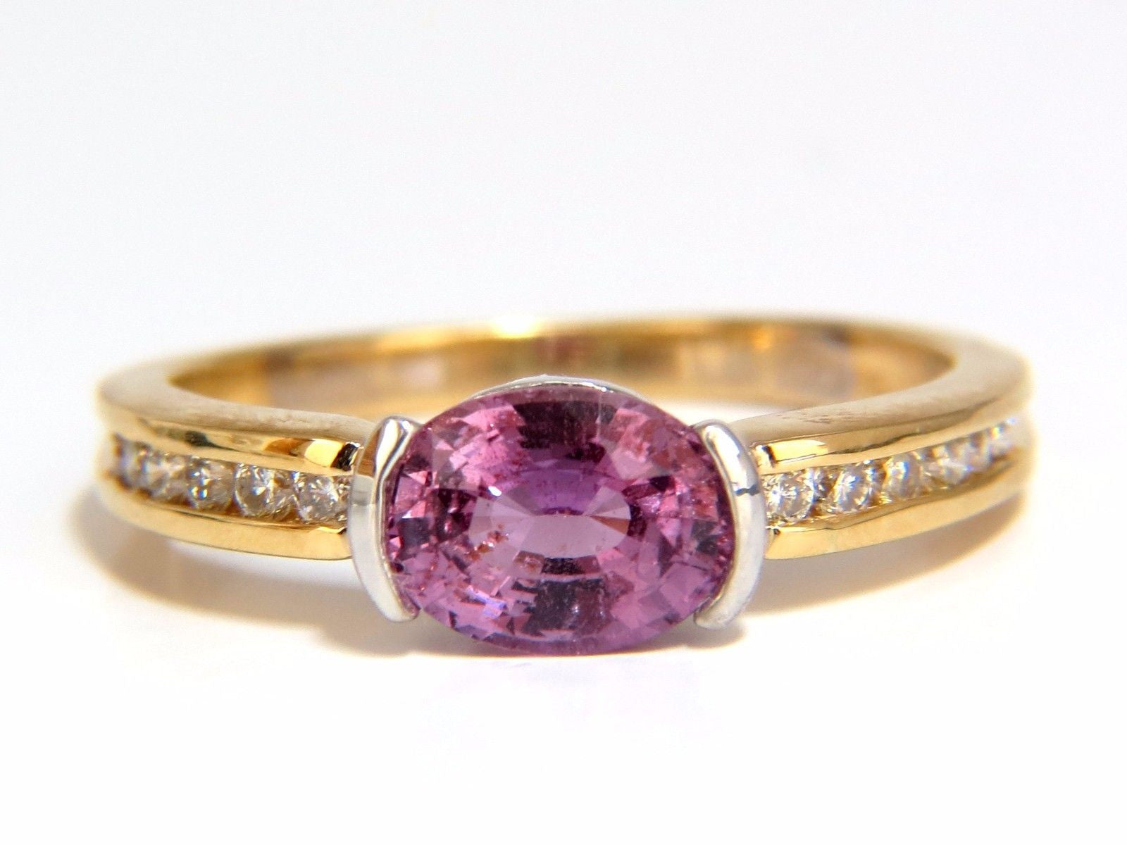 1.78CT GIA Certified Natural No Heat Bright Pink Sapphire & Diamond Ring in 18K Gold - Perfect for Engagement, Anniversary & Special Occasions