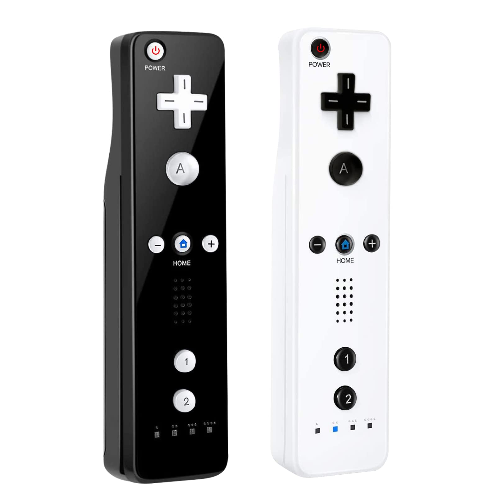 MOLICUI Wii Controller 2 Pack - Wireless Remote for Nintendo Wii & Wii U with Silicone Case & Wrist Strap (No Motion Plus) - Perfect for Gaming, Family Fun & Party Games