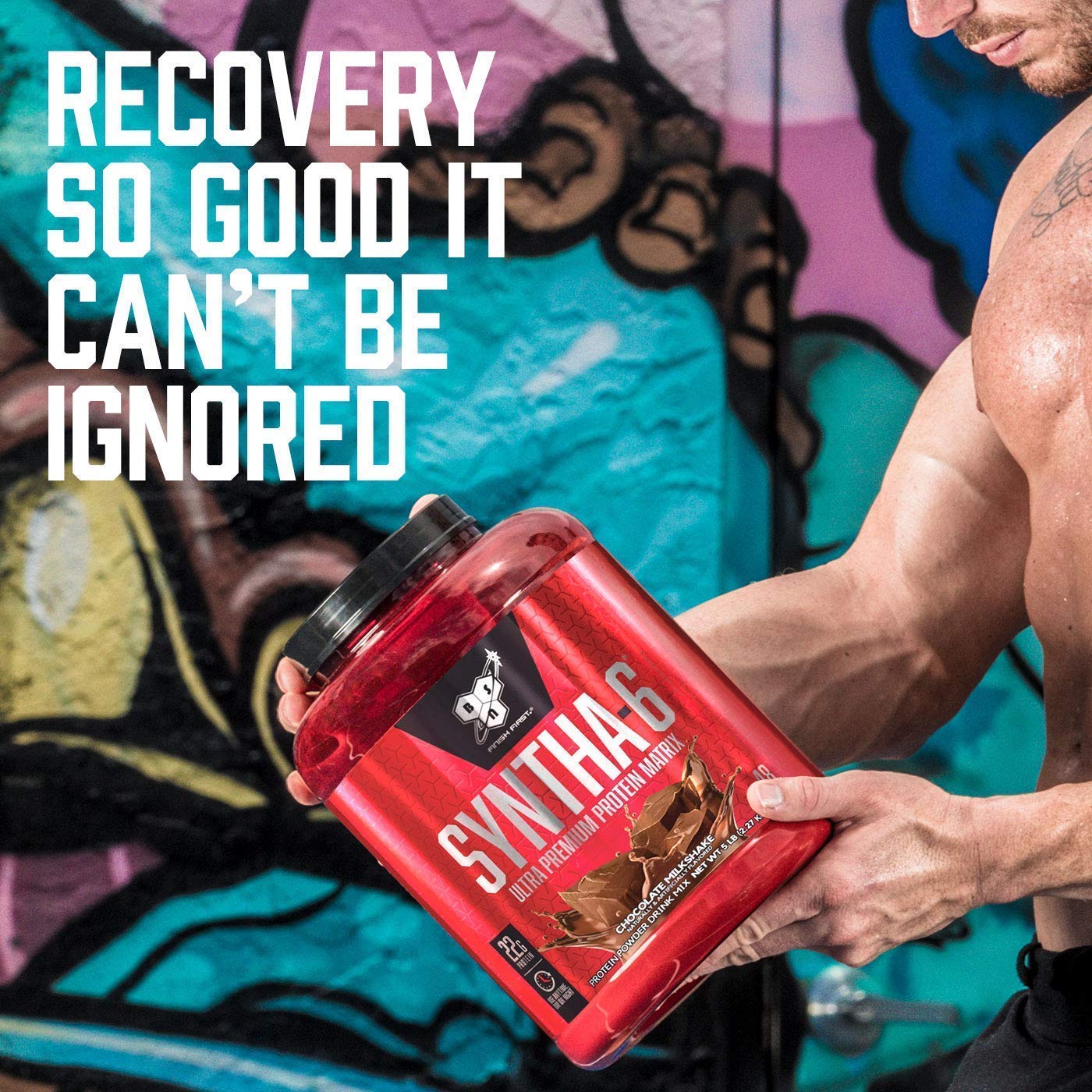 BSN SYNTHA-6 Protein Powder - Vanilla Ice Cream Flavor, 80oz Whey Protein Supplement for Muscle Recovery & Growth | Post-Workout, Meal Replacement, Fitness Nutrition
