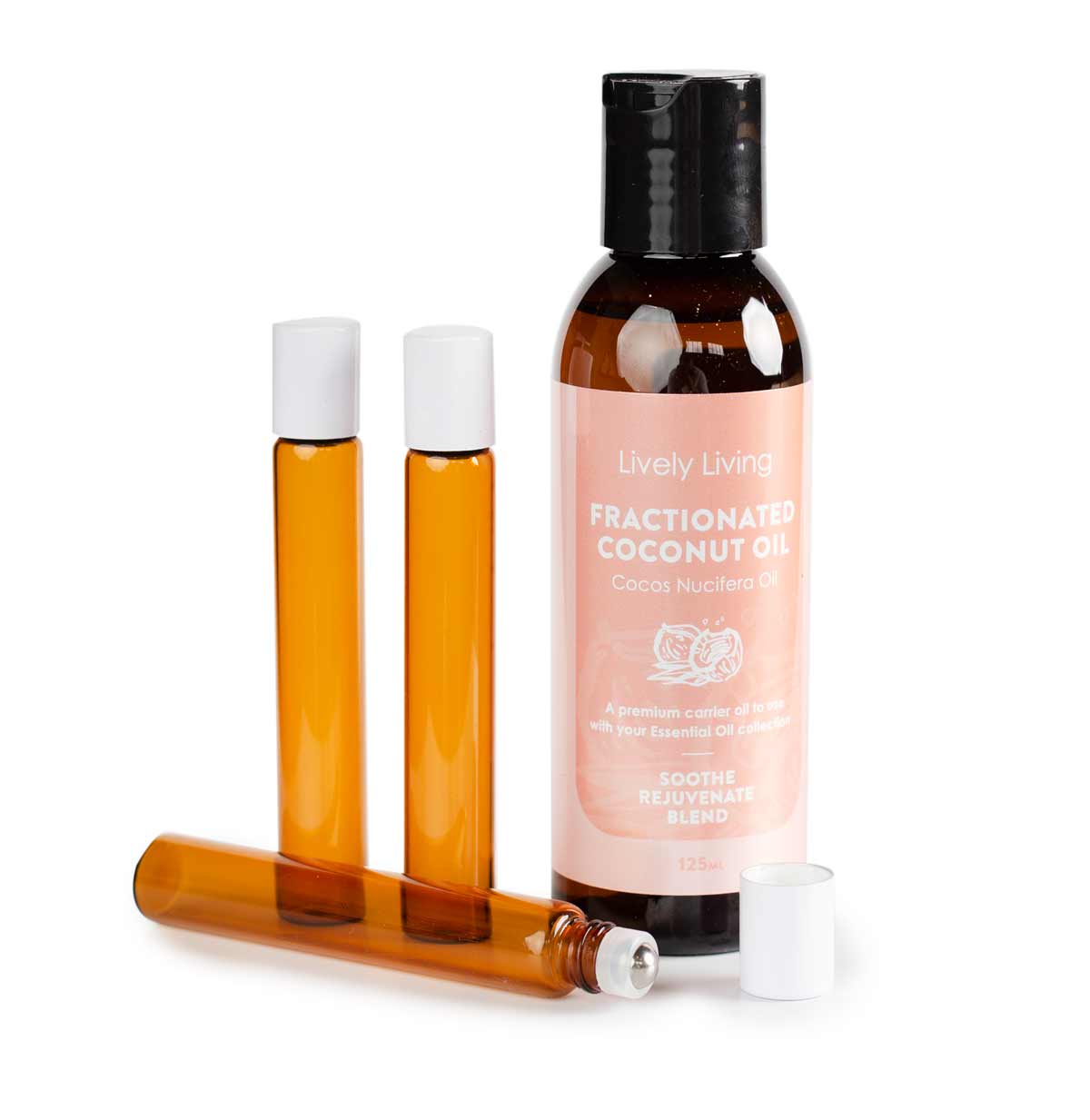 DIY Essential Oil Roller Bottles & Carrier Oil Set - Perfect for Aromatherapy, Massage & Relaxation at Home