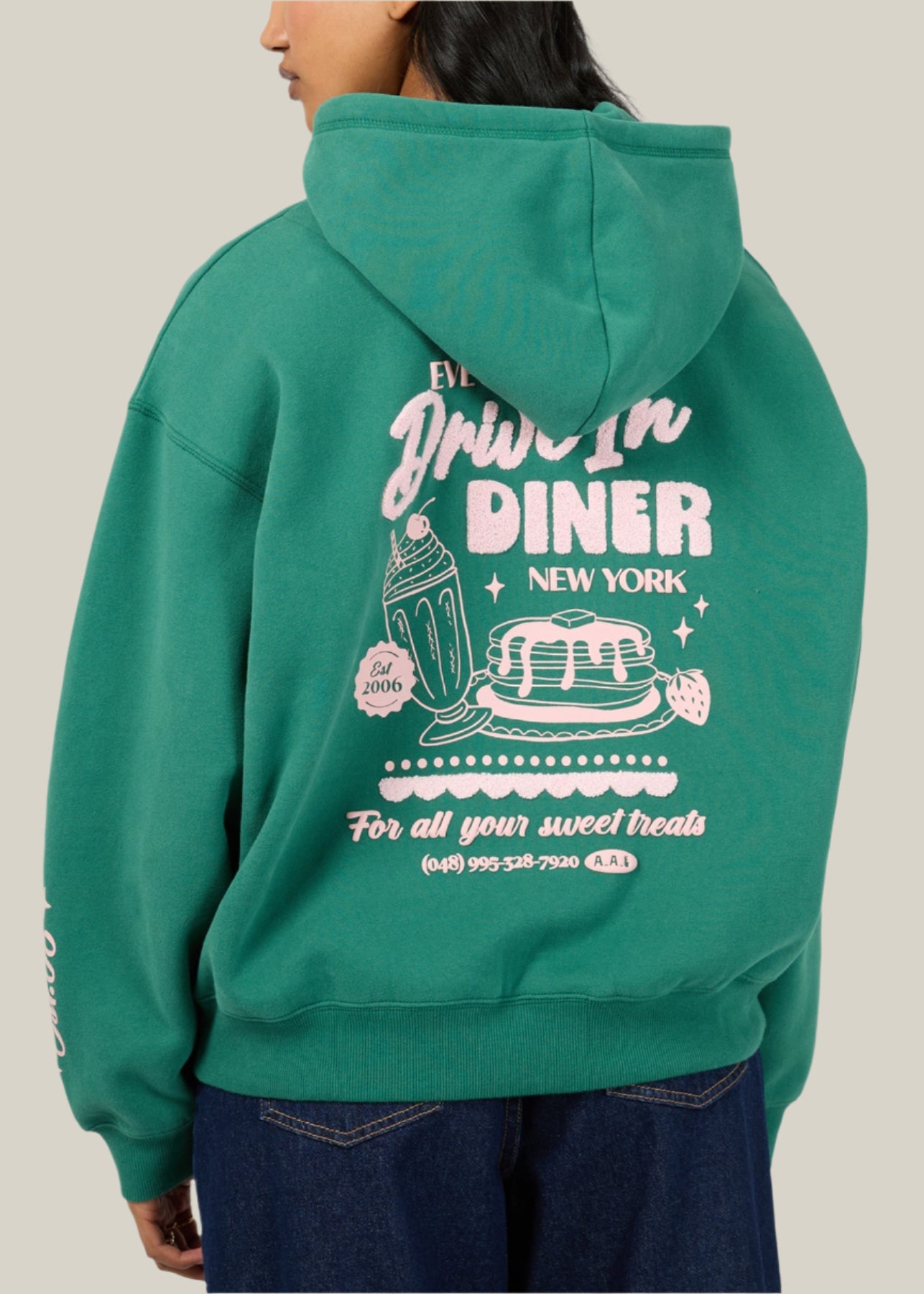 South St Diner Box Hoodie - Vintage Style Pullover Sweatshirt for Men & Women | Cozy Fleece Lined Hooded Sweater for Casual Wear, Street Fashion & Outdoor Activities