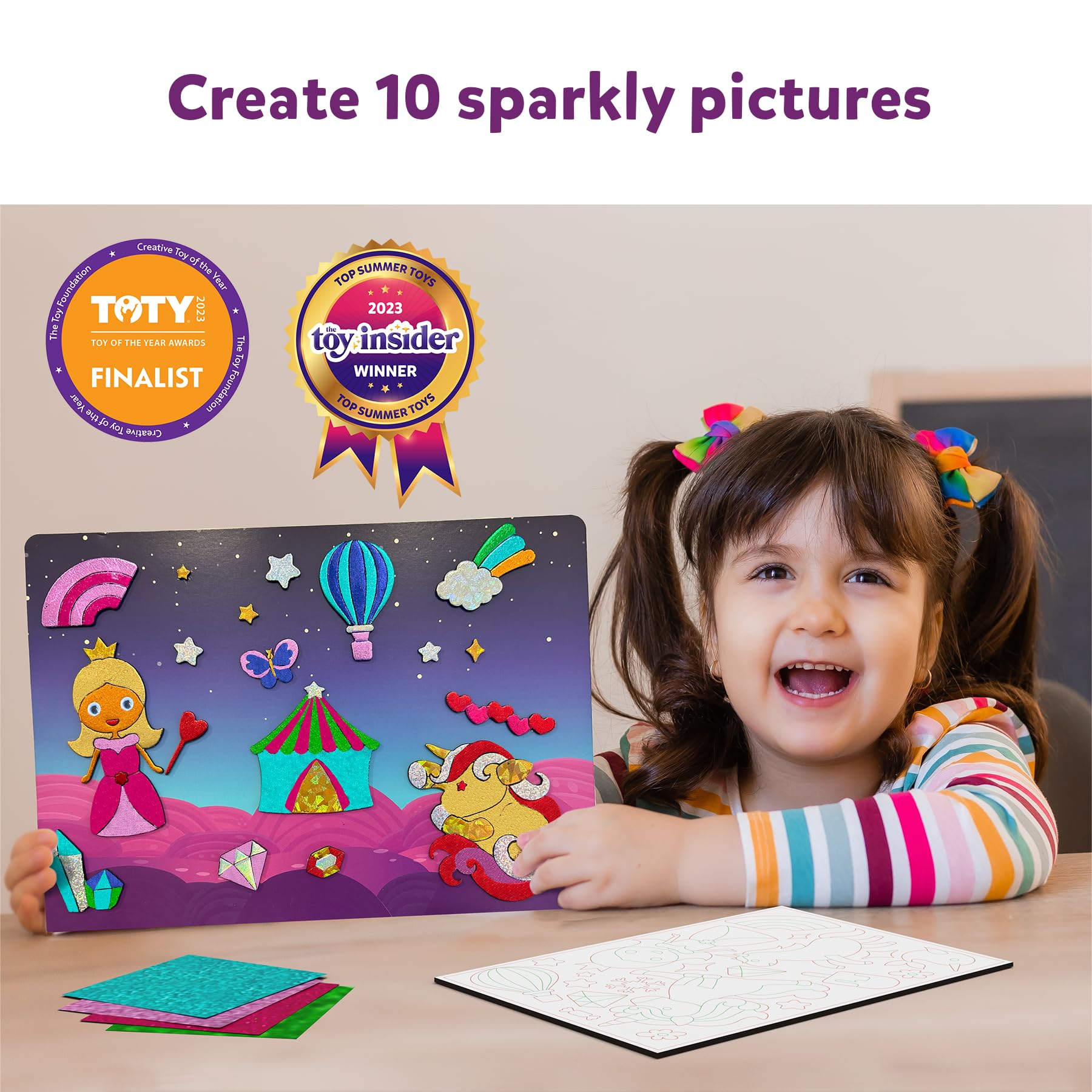 Skillmatics Foil Fun Unicorns & Princesses Art Kit - Mess-Free DIY Craft Supplies for Kids Ages 4-9, Easter Basket Stuffers, Travel Toys & Creative Gifts - Perfect for Birthday Parties, Classroom Activities & Family Craft Time