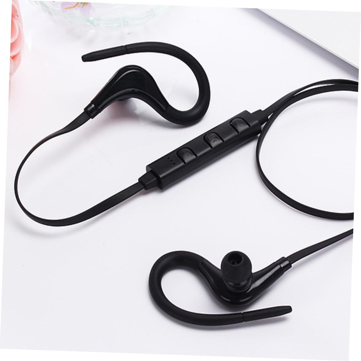 Hemobllo Wireless Sport Headphones - Bluetooth Over-Ear Headset with Earhook, Stereo Sound for Running, Gym & Workout - Black