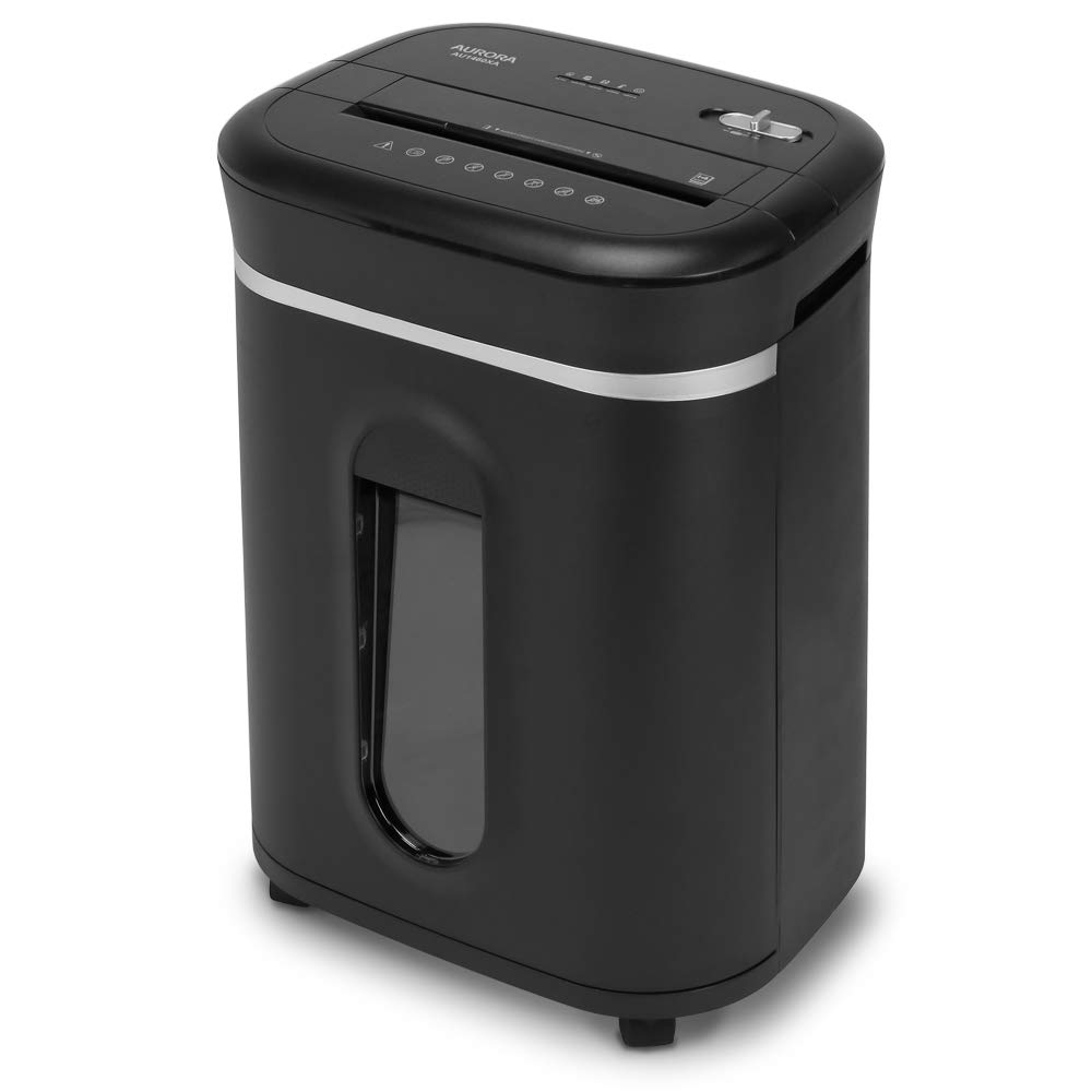 Aurora 14-Sheet Crosscut Paper Shredder with 6-Gallon Basket - Heavy Duty CD/Credit Card Shredder, 120 Min Continuous Run Time - Perfect for Home Office & Small Business Document Security
