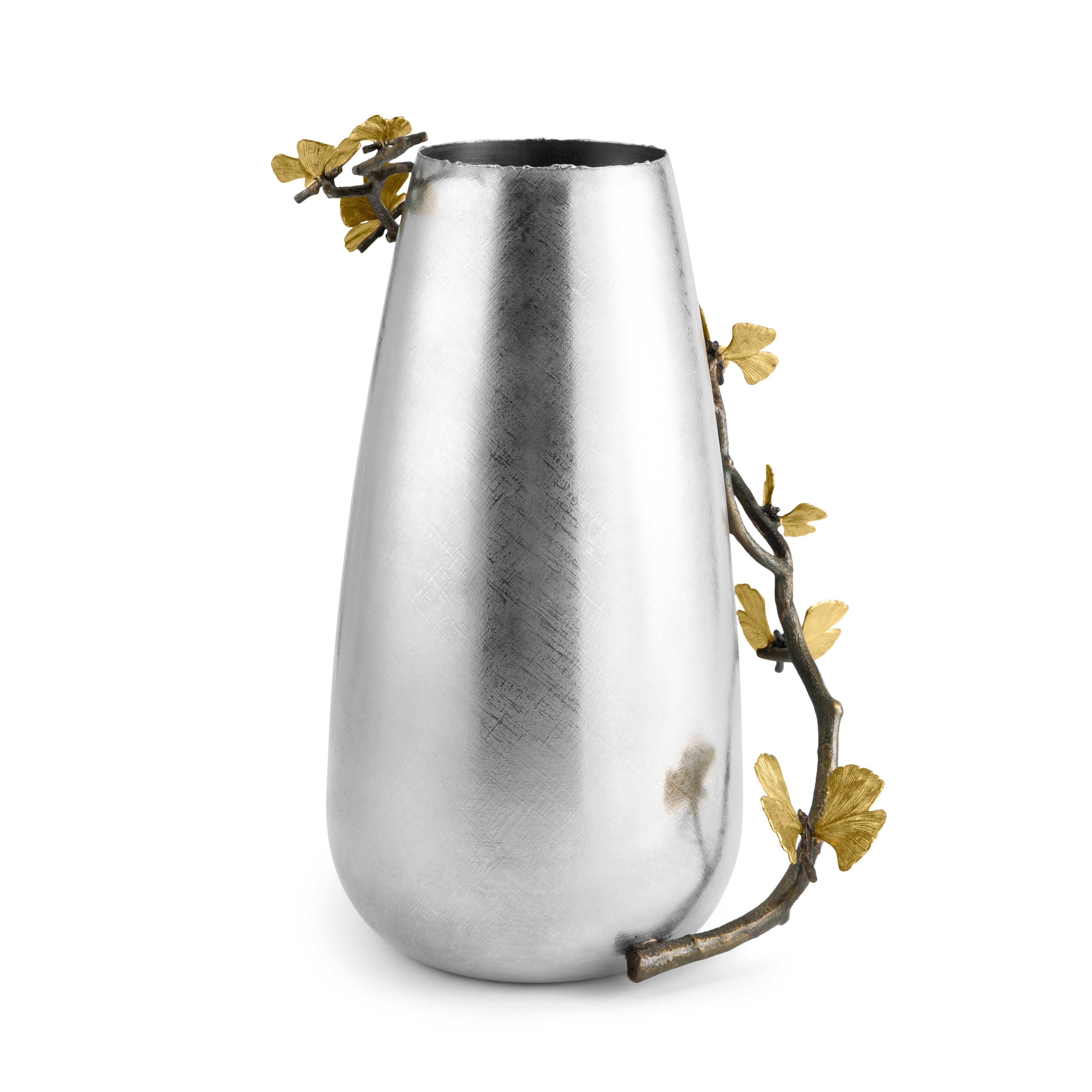 Elegant Butterfly Ginkgo Vase - Handmade Ceramic Flower Vase for Home Decor, Wedding Centerpiece & Gift Idea - Perfect for Living Room, Dining Table & Office Desk Decoration
