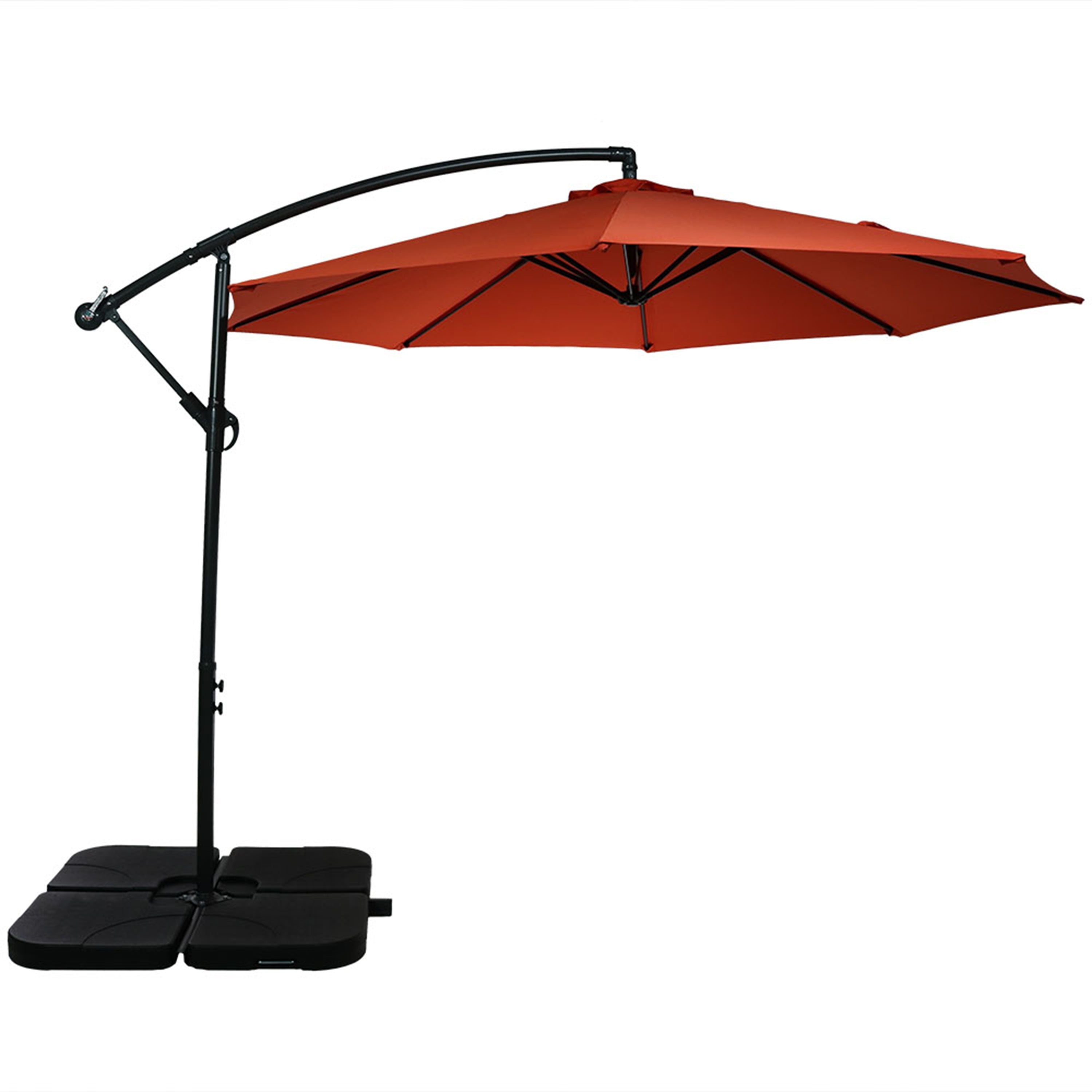Heavy Duty Cantilever Umbrella Base Plates - Set of 4 for Sand or Water Weight - Perfect for Patio, Poolside, and Outdoor Events