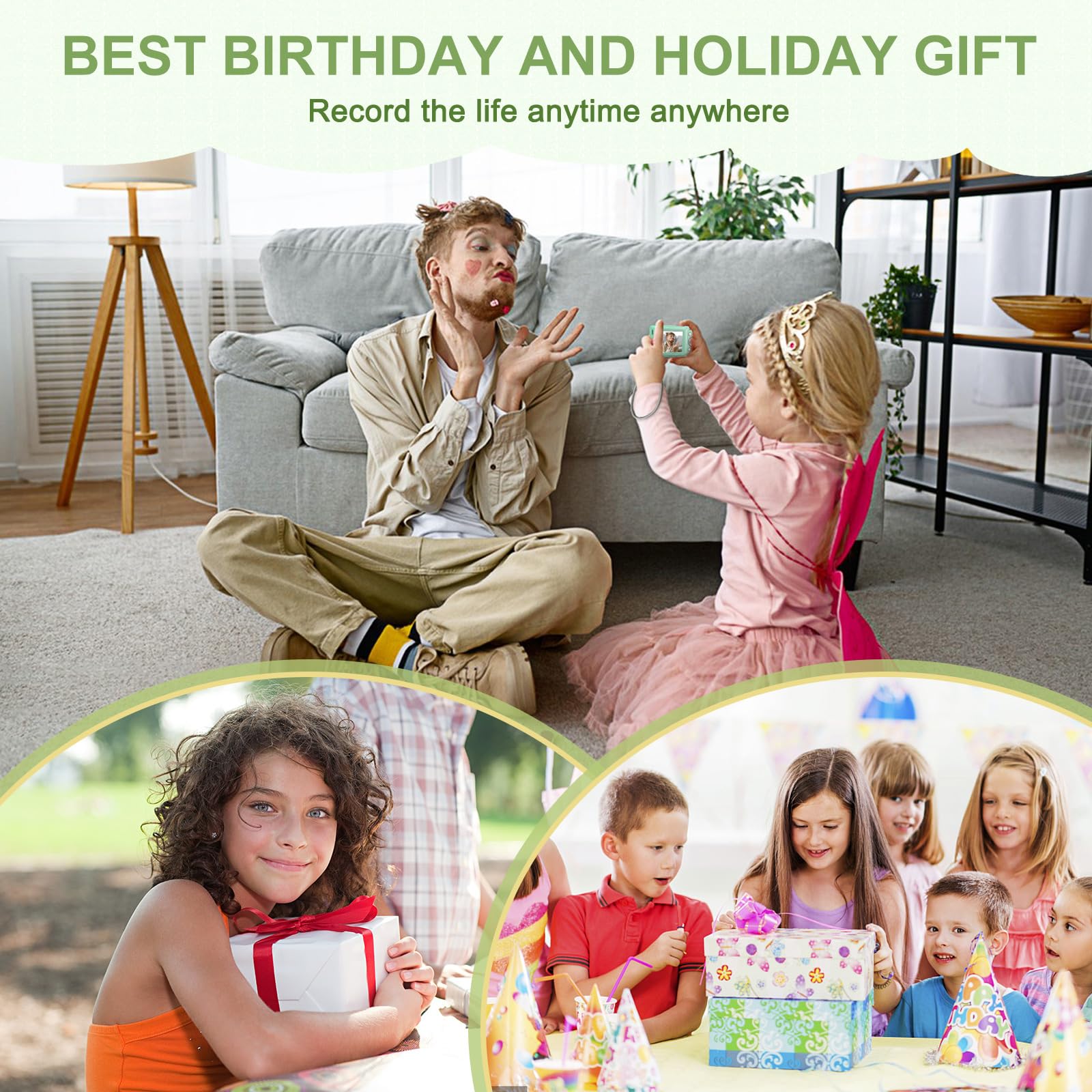 44MP 1080P Digital Camera with 16X Zoom & Image Stabilization - Compact Vlogging Camera with LED Fill Light for Kids, Teens & Beginners - Perfect for Travel, YouTube Videos & Family Events