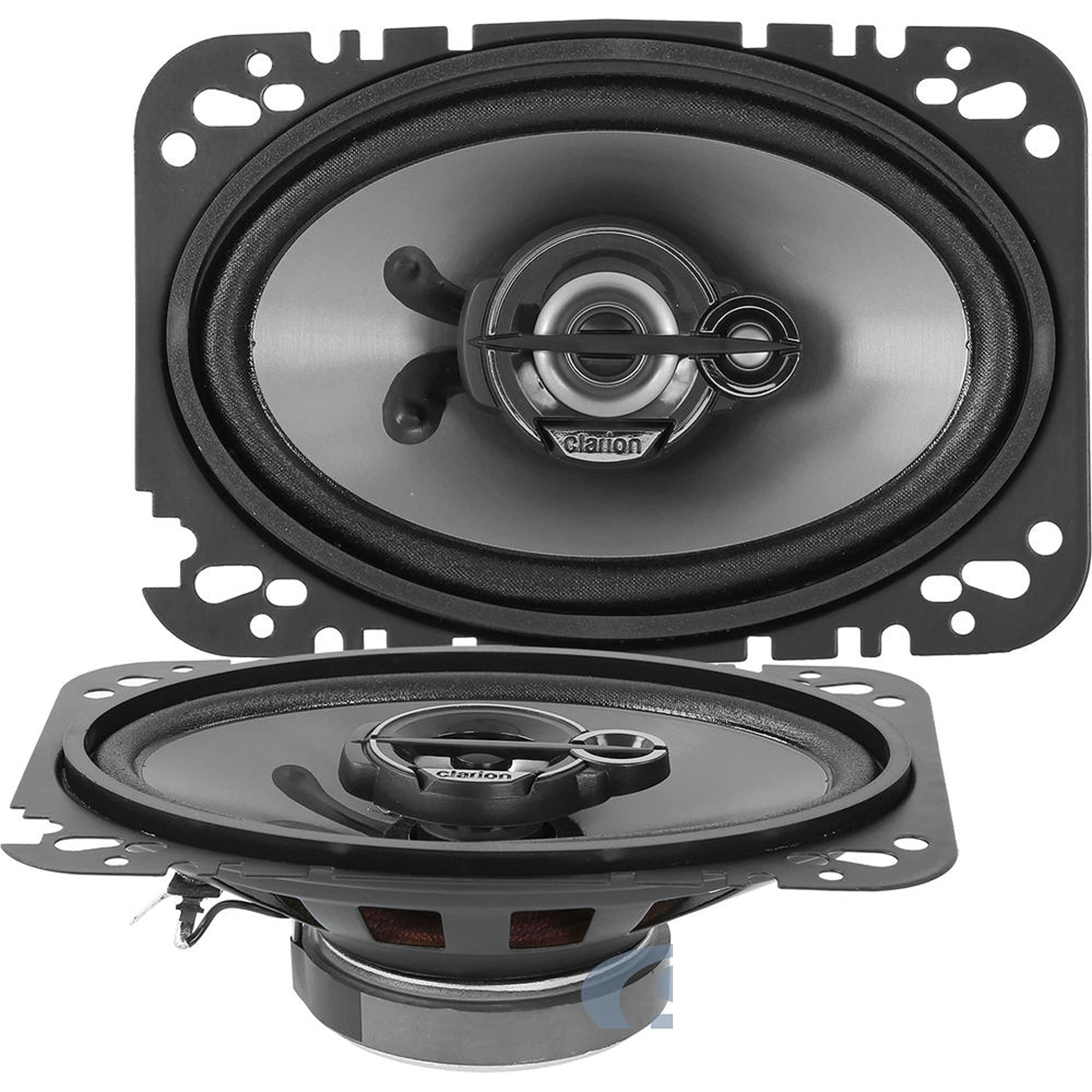 Clarion SRG4633C 4x6 Inch 3-Way Car Speakers - Custom Fit Multiaxial Speaker System (Pair of 2) - Perfect for Car Audio Upgrades & Enhanced Sound Quality